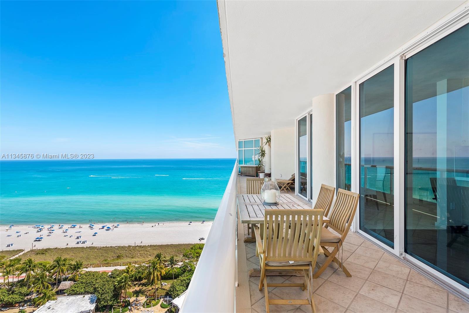 Expansive balcony that borders entire apartment