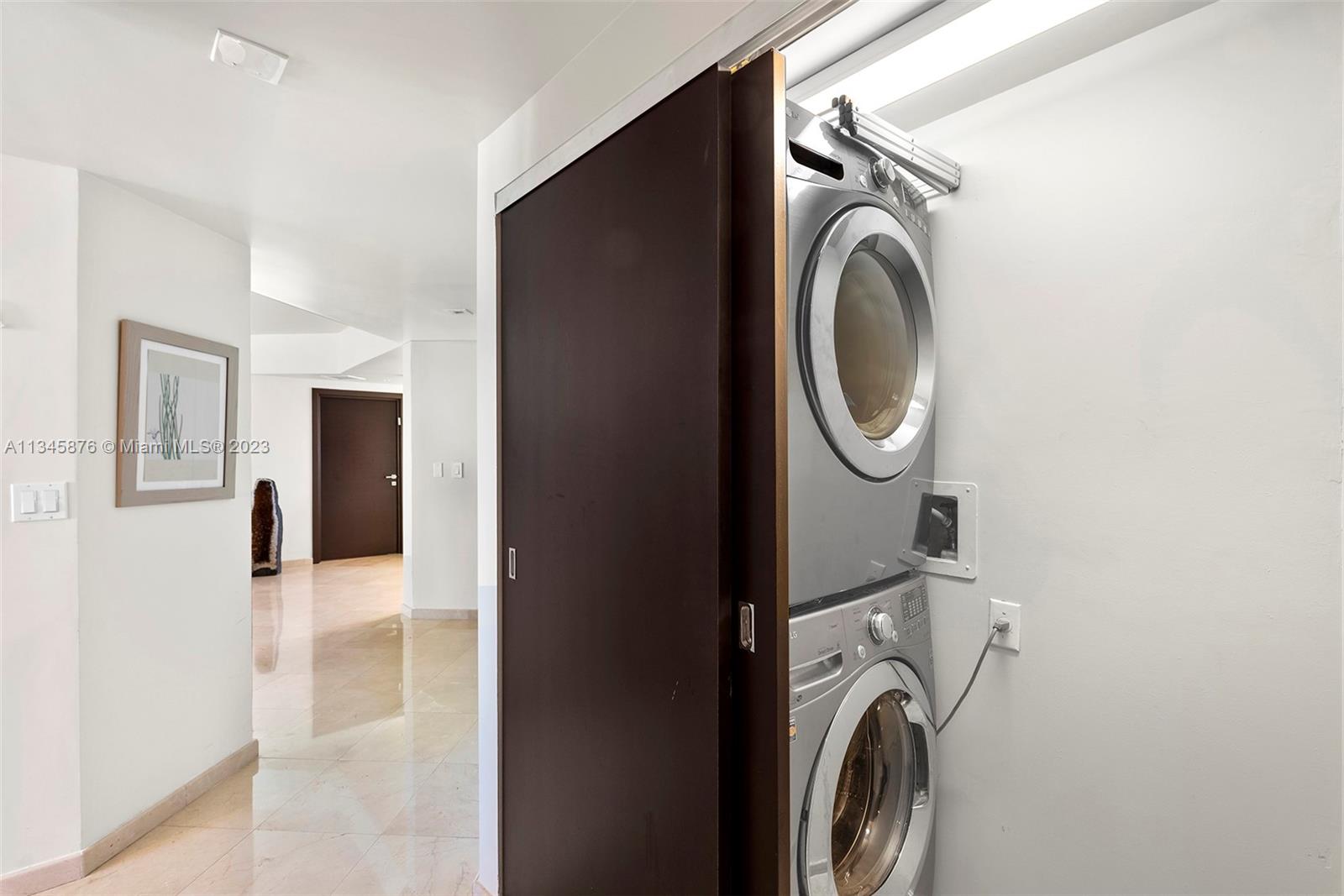 Washer and dryer in hallway