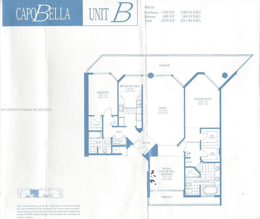 Flow through floorplan with balconies on both sides of the residence to display the ocean and the City views