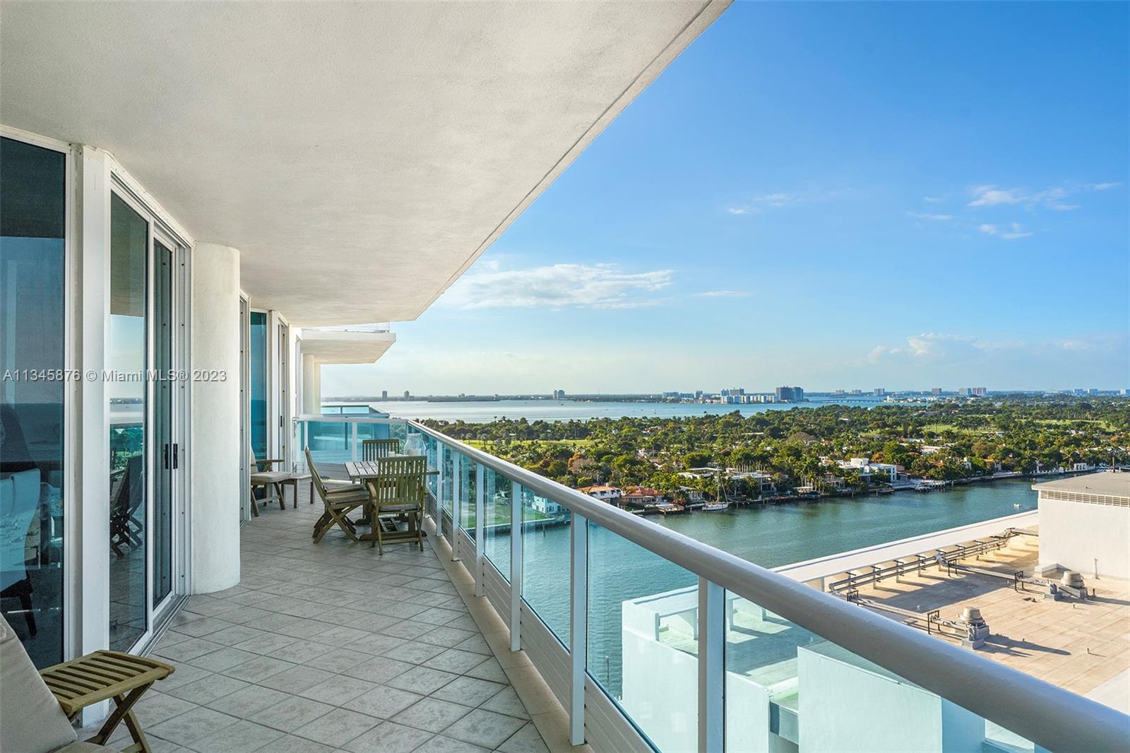 Expansive balcony opening from every room