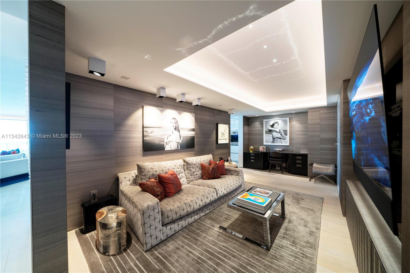 Den with intimate lighting!