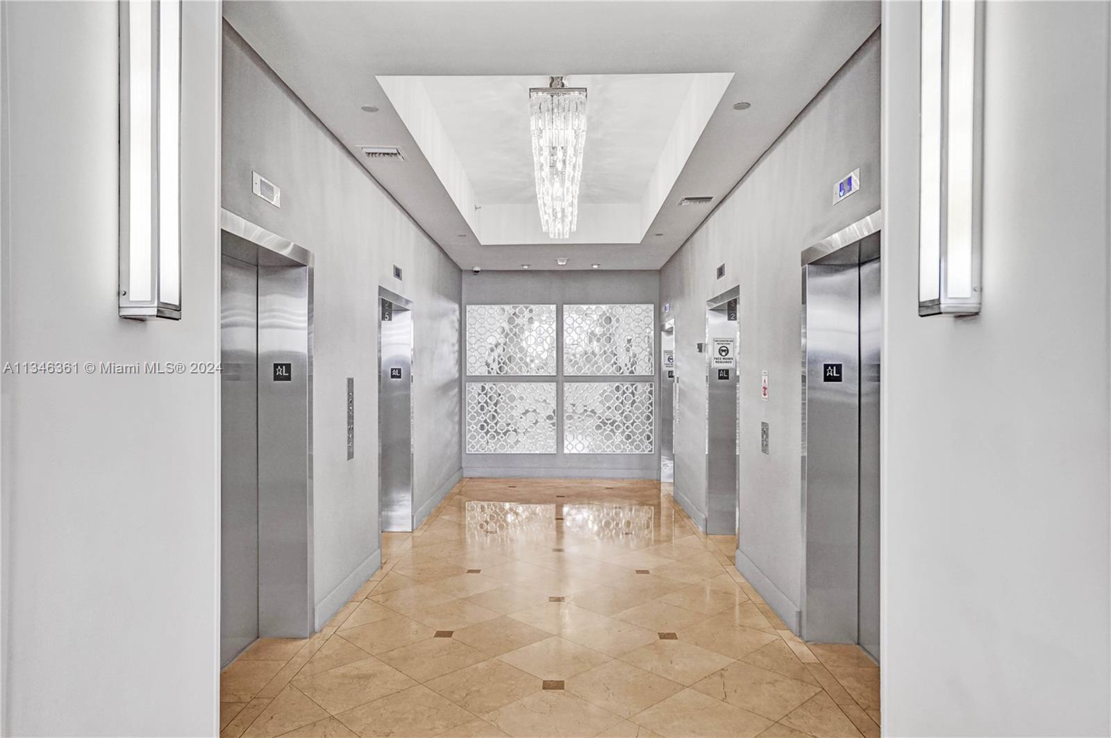 Hallway to elevators