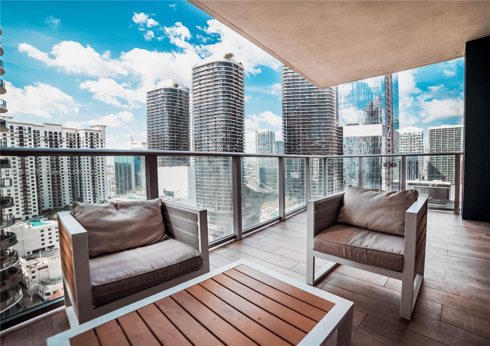 Fully furnished 1 Bedroom plus den (converted into bedroom with Queen bed). Includes stand up/sit down desk with multiple monitors. Perfect for working at home! This corner unit with great view makes this one of the best lines in the building! Your new home will have floor-to-ceiling glass windows and a private balcony with glass railings! 1010 Brickell is a luxury building with top of the line amenities.  This includes rooftop lounge, sunrise and sunset pool, outdoor theater, and fire pit. The gym also offers bocce ball court, squash court, basketball court, and a full-service spa with a co-ed hammam, golf simulator, and more. Owner wants to rent 6-10 months.