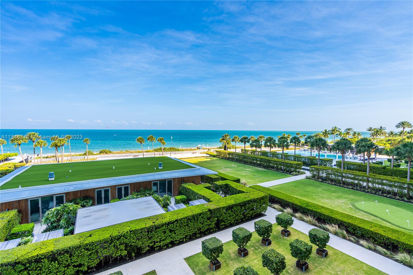 One of a kind world class OCEANA is located directly 400 linear feet of Atlantic beachfront. Invest or live in the most luxurious buildings in Key Biscayne, offering modern architecture design is the place to be. This amazing NORTH corner unit has  3 bedrooms, a service room, 6 baths, large laundry room and a huge wrap around balcony. Kitchen with white quartz countertops, master chef double over, whole bean coffee system and wine cooler. The unis has a private elevator foyer with a split bedroom floor plan. Enjoy the beach, pool, lap pool, beach volleyball, tennis court, biking, spa, gym, full service and more. And a beach Mediterranean restaurant will full service to the apartments. Business center and media room available to schedule for work meetings.