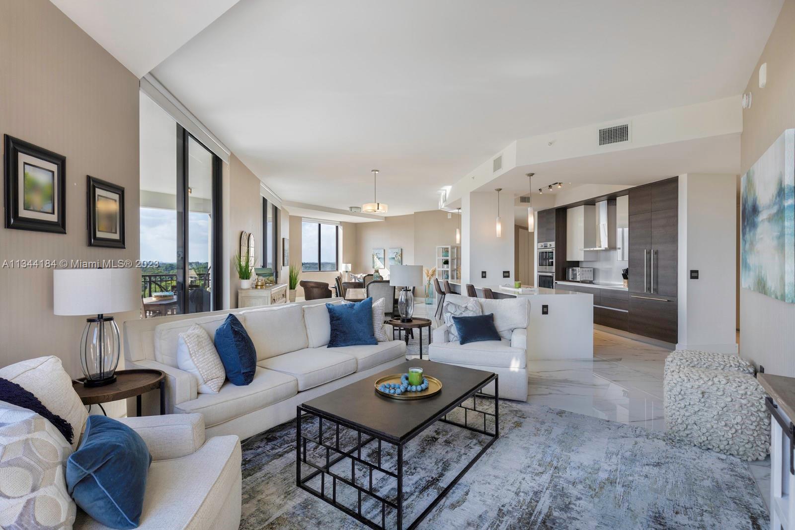 Welcome to this stunning Penthouse boasting  4BD/4BA with 3,100 square feet of living space, this luxurious residence is located in the heart of Coral Gables and only steps away from world class shopping, dining, and entertainment options.  

The sleek and contemporary kitchen is fully equipped with top-of-the-line stainless steel appliances, custom cabinetry, and a spacious island open to all your living areas.  The expansive master suite has a spa like bathroom, private balcony, and custom finished his/her walk-in closets. Three additional bedrooms, including a junior suite perfect for guests or adult children. 

The expansive private terrace, perfect for entertaining or simply enjoying the Florida sunshine. Sip your morning coffee while taking in the stunning panoramic views.