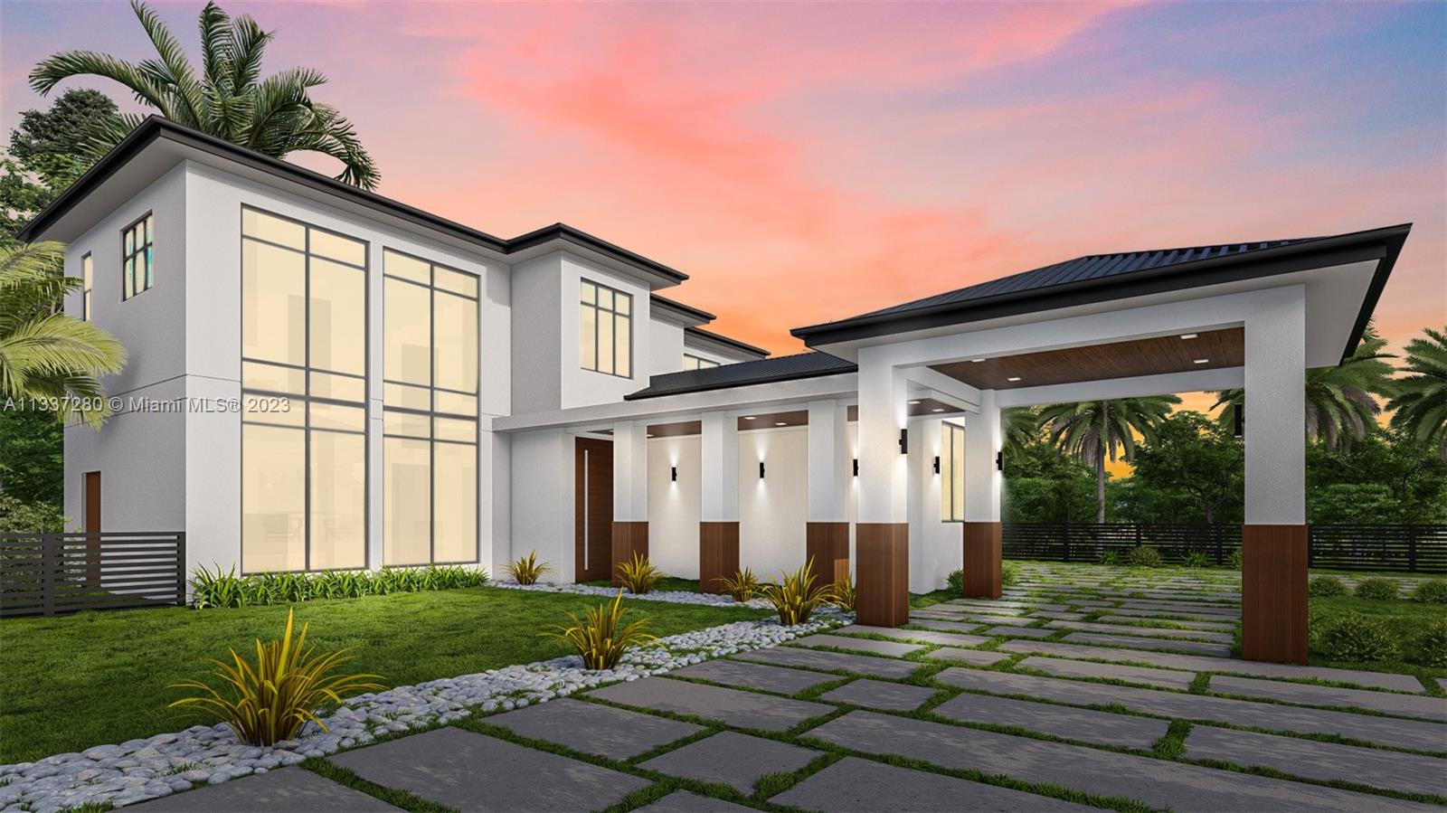 Elevate your Lifestyle in this Stunning Brand-new modern-contemporary residence in Pinecrest. This Elegant masterpiece features the most detailed high-end luxury finishes with over 6,508 sq ft under AC and 7,798 total sq ft. The 7 bedroom 7 bathroom home embodies a modern-classic architecture designed for those who appreciate quality and natural beauty. Welcomed by the grand entrance to an open floor plan, 22' height ceilings, and an abundance of natural light. The home features Peruvian teak wood finishes, chefs kitchen w/ luxury appliances, custom bar w/ illuminated quartz, floating teak stairs. A stunning outdoor patio features a saltwater pool and spa w/ fully equipped summer kitchen. This Dream home is slated for completion in summer 2023. Experience luxury living at its finest!