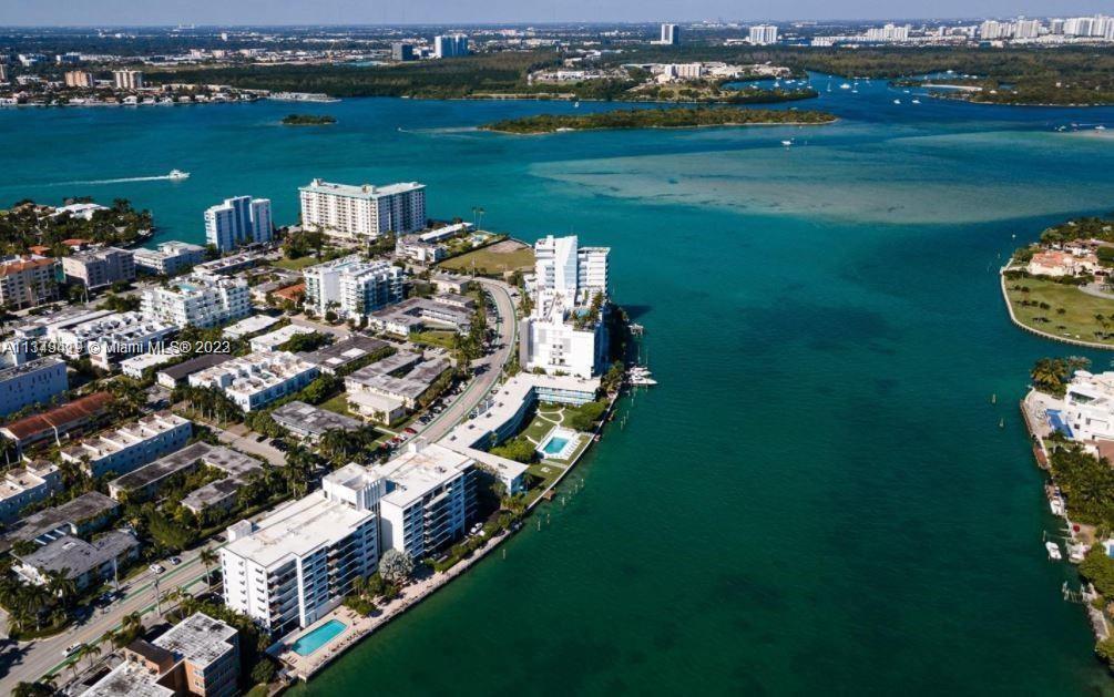 Beautiful corner unit of 2BR/2BA 1,300sf, DIRECT WATER VIEWS from all rooms in highly sought after Belmont Condominium in Bay Harbor Islands. Harwood floors, 2 huge walk in closets, new Central A/C unit, brand NEW hurricane impact windows. HOA Fee of $1,100/month (INCLUDES water, electricity, A/C, cable and internet- a $300 value included in the monthly HOA)