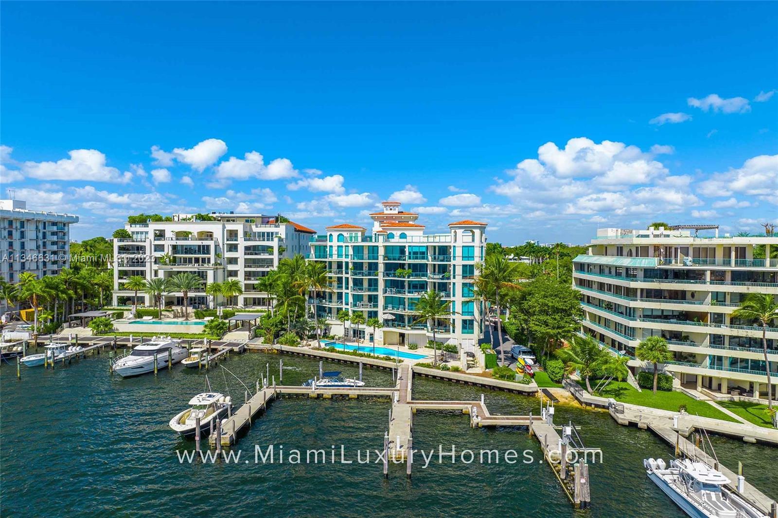 Beacon Harbour #101 is a bespoke waterfront residence offering a custom-designed floor plan with 4 bedrooms and 4 spa-like bathrooms, ideally situated along Biscayne Bay in a boutique gated 10-unit condo building in Coconut Grove. Private elevator/entrance foyer with a soothing water feature leads into 3,812 SF of opulent interior living space boasting natural bamboo flooring with stone inlays and furnished with custom pieces to match a serene lifestyle. Perfect for entertaining, this home includes Lutron lighting, Sonos surround sound, gourmet kitchen with Chef's French gas cooktop island, floor-to-ceiling windows and glass doors throughout and 3 expansive terraces boasting breathtaking bay views. Unit includes 3 assigned parking spaces. Exclusive amenities-bayfront pool, gym and marina.