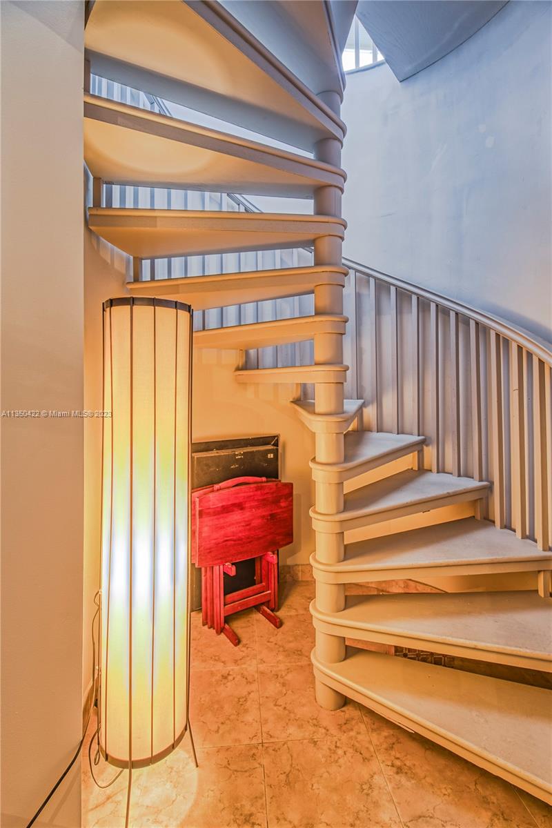 Spiral Stairs to 2nd Floor Master Suite