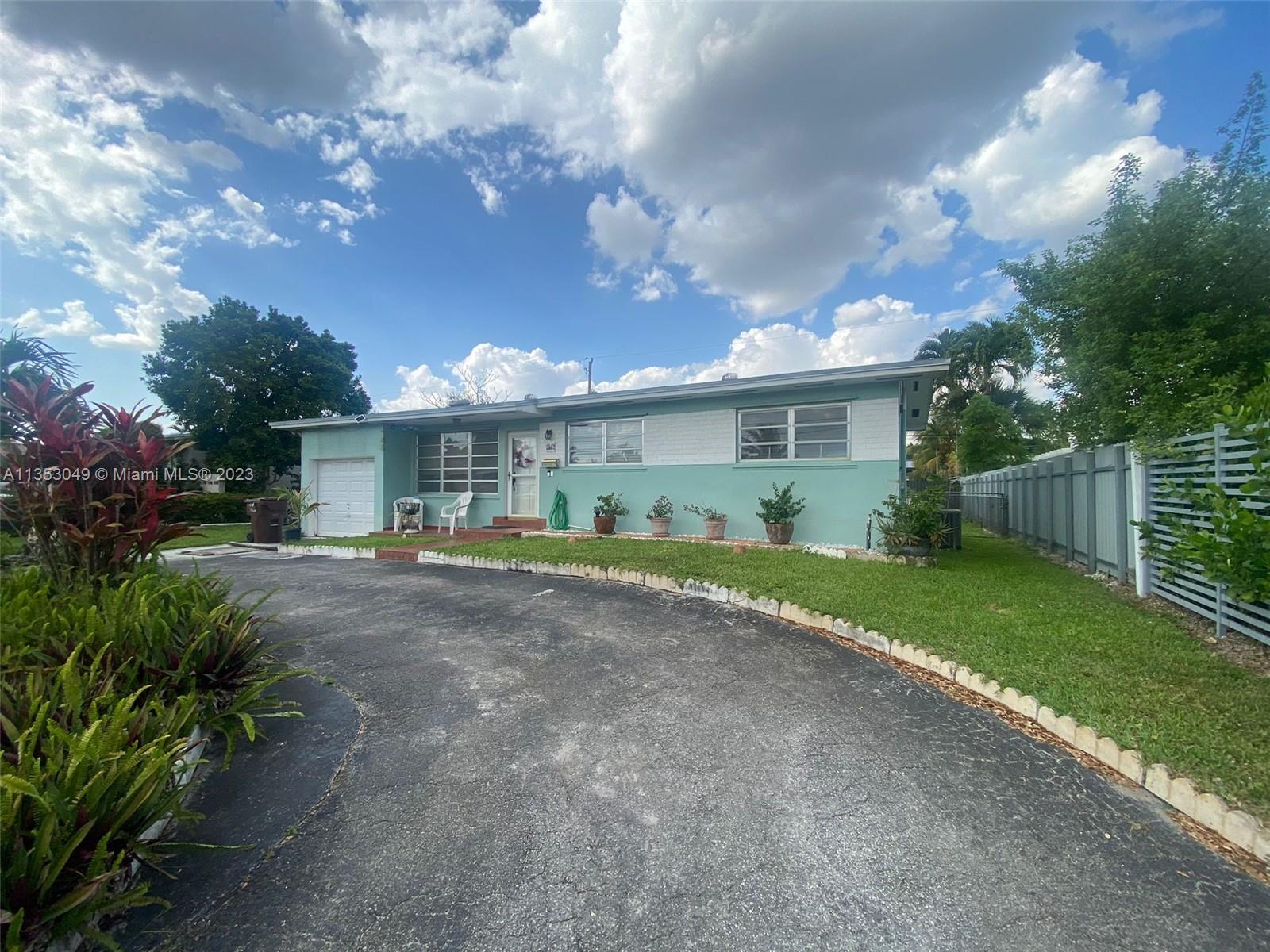 LOCATION and HUGE YARD 3 bedrooms 1 bath - 1 car garage NO HOA !!! Do not let this opportunity pass you by - so much room to grow and close to everything in Hialeah (walk to shops on 49 street) but also on a VERY quiet and secluded street. (ROOF done in 2021 and AC in 2017 huge saving!!!)