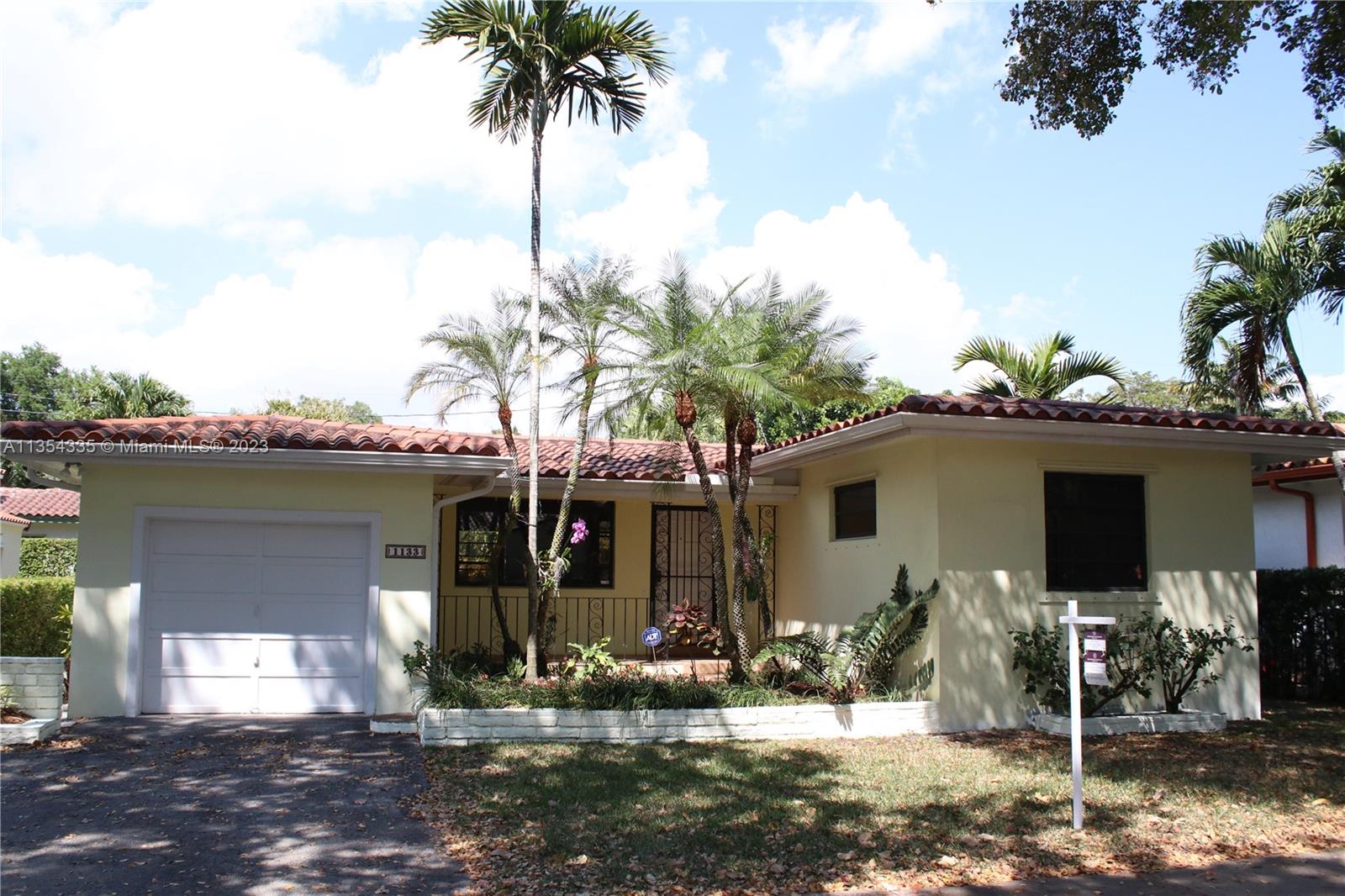 Perfect starter home on lovely, quiet street in North Gables. Bright open floor plan with split bedrooms, formal living & dining rooms and spacious eat-in kitchen w/breakfast room. This home functions now as a 2/2 + large office/den. Can be easily restored to 3 bedroom with single wall addition. Newish roof, freshly painted inside, brand new central AC, septic system. Both baths were completely rebuilt from studs up. Hard wood floors throughout the house except kitchen & baths. Lovely private backyard with fruit trees, patio & lots of beautiful foliage. Attached large one car garage w/new washer & dryer and plenty of storage space & room for car.