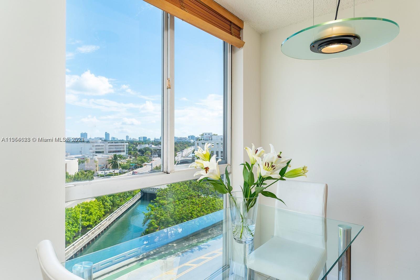 Views from inside living room and breakfast area