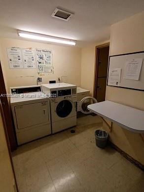 laundry room  in the same floor