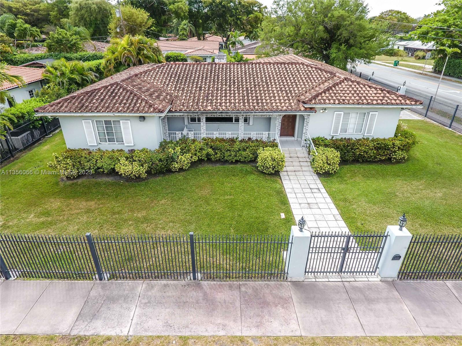 Spacious home in the heart of Coral Gables minutes away from the Biltmore Hotel & Golf Course and St. Theresa Church & School.  3 bedroom 3 bath home with 2,353 sf ready for improvements and modernization.     The home sits in the center of a large 12,725 sf fenced in lot with front door facing Sevilla and garage entrance off of 57th Avenue.   Back yard has plenty of space for a pool and patio for entertaining and enjoyment.    Please do not miss the opportunity to make this home your own.  Call for appointment and see open house schedule.