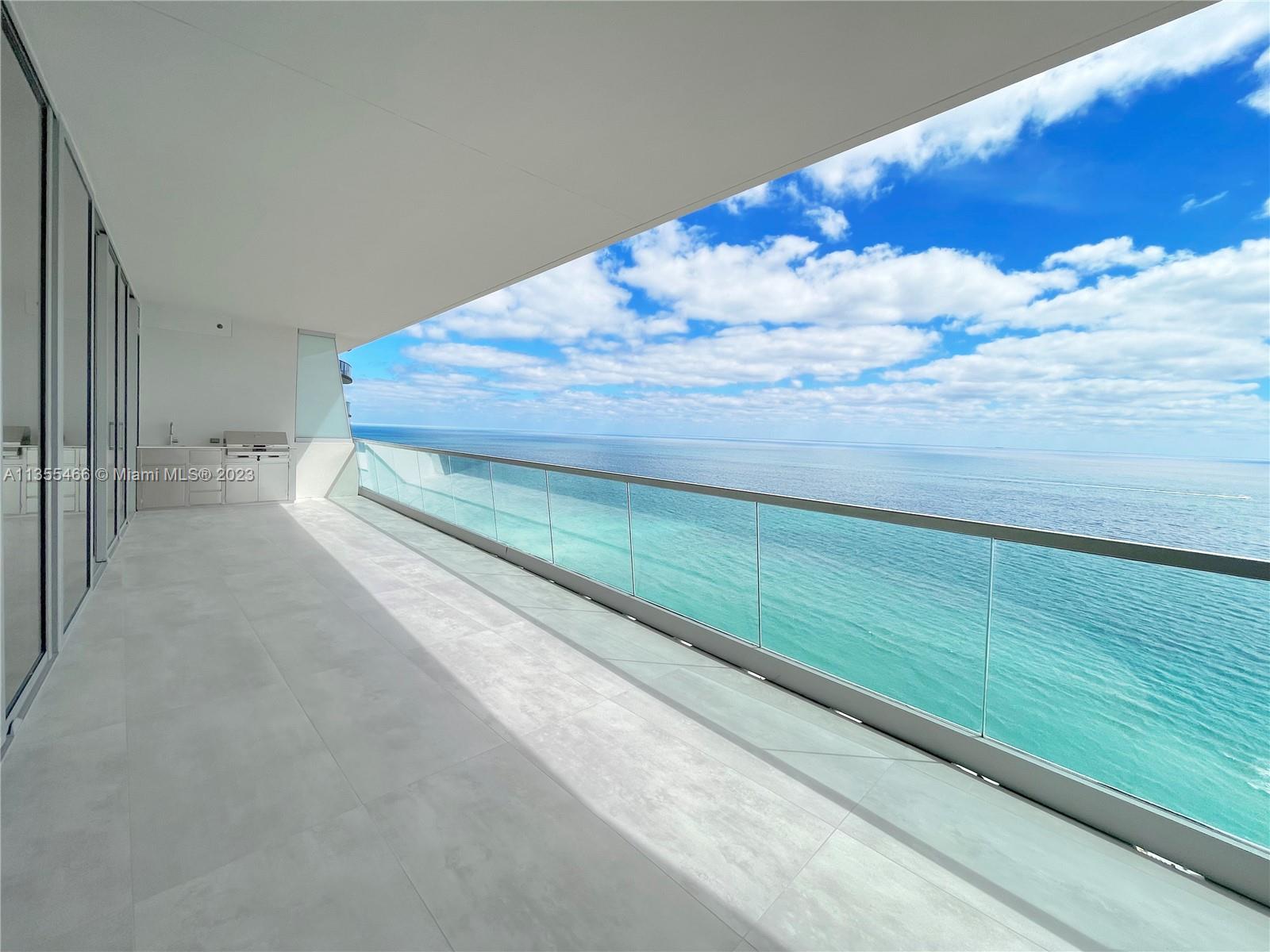 Oceanfront terrace