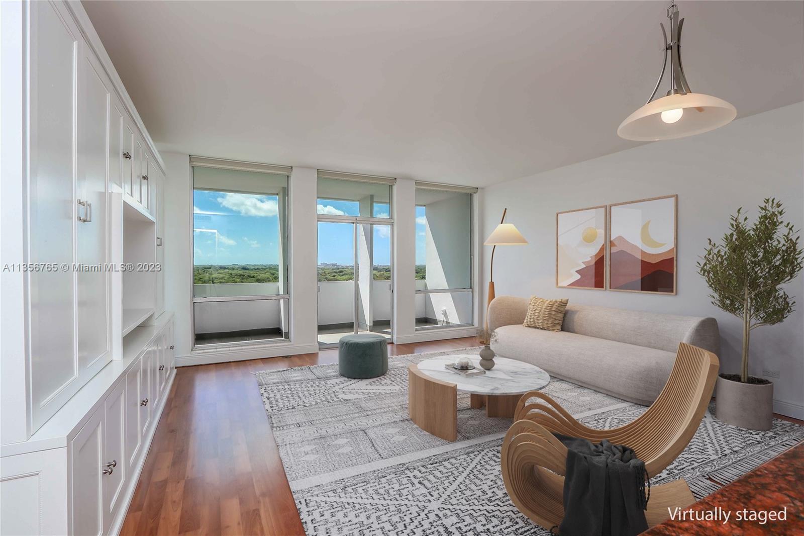 Beautiful, bright one bedroom unit in the David William condo with a large balcony to enjoy the views of the idyllic Coral Gables tree canopy and the historic Biltmore Hotel. Updated kitchen with marble countertop, gas range, and stainless steel appliances. All utilities are included in HOA fee. The building offers fantastic management with concierge service, key card entry, gym, gorgeous roof top, washer/dryer on same floor, underground parking garage. Located one block from Granada Golf Course, Coral Gables Country Club, Miracle Mile, and close to University of Miami and Miami International Airport. Complimentary City of Coral Gables FREEBEE and trolley transportation to nearby shops and restaurants. Tenant occupied until 6/30, but tenant would like to stay.