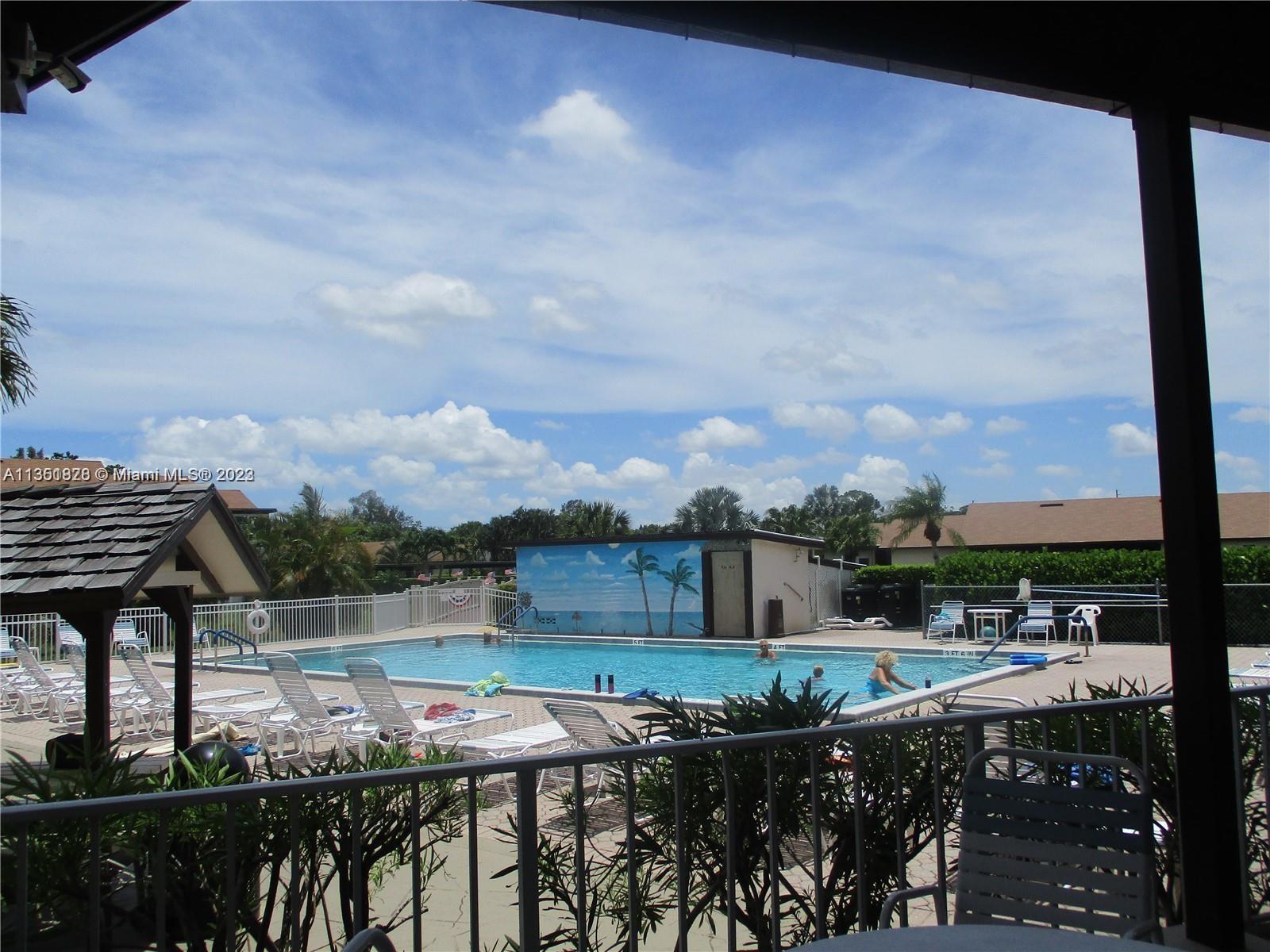 LARGE POOL WITH MURAL OF OCEAN