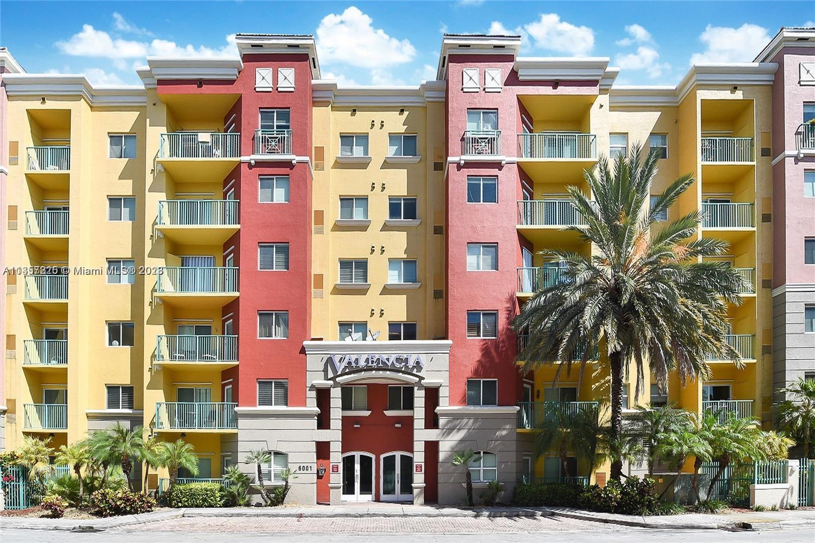 Penthouse unit at Valencia in South Miami! Features a split bedroom plan, open balcony, two covered parking spaces on same floor. Enjoy lots of light. Walk in closets. Full size washer and Dryer. Laminate wood floors. AC was replaced. Amenities include: club room, pool, exercise room.