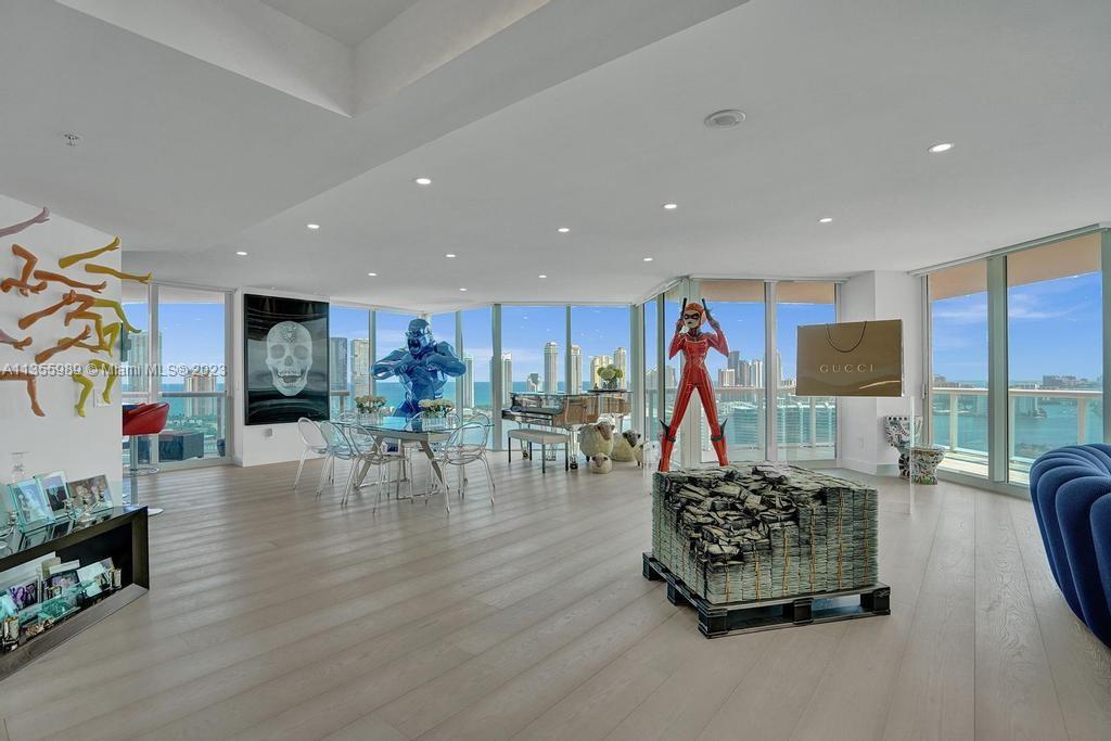 WOW! CONTEMPORARY MASTERPIECE! Enter thru private elevator, immediately and throughout see panoramic ocean, bay, & marina vistas. This extraordinary modern sky home will leave you breathless. Rarely available, only "H" line above 26th floor of 4080SF interior. Many large terraces. No expense spared, all redone with finest finishes, nothing original remains. Wide open floor plan, huge living area, split floor plan. Primary suite in private wing w/2 large closets & large new bathroom. State of the art kitchen, Miele appliances, Poggenpohl cabinets. All ensuites, large utility rm, custom lighting, electric window trtmnts. 3 Parking spaces, 50SF storage. Enjoy 5* amenities, clubhouse, spa, gym, tennis+pickleball, billiards, 2 pools, private marina, BBQ, concierge, valet, security, and more!
