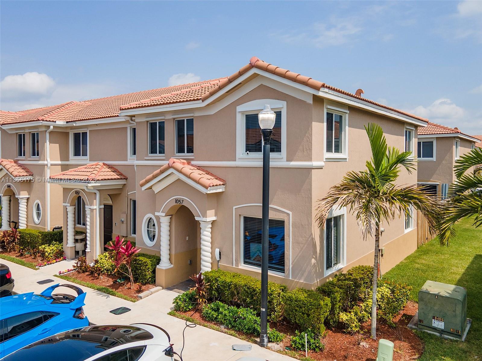 2021 New Construction Townhome located in the gated comminuty of Seascape. 4/3. Full bed & bath on 1st Floor. Wood floors throughout. Open concept spacious floor plan includes quartz coutertops, stainless steel appliances, laundry, pantry, nice size fenced yard with pergola, 2 assigned parking spaces. Guest parking available. Multiple community pools with kids play area, dog park, lakes and sidewalks full of palm trees. Gated with security. Close to shops, restaurants and major highways. Near Homestead Hospital. Off exit 2 from turnpike south. Easy to show. FHA approved.