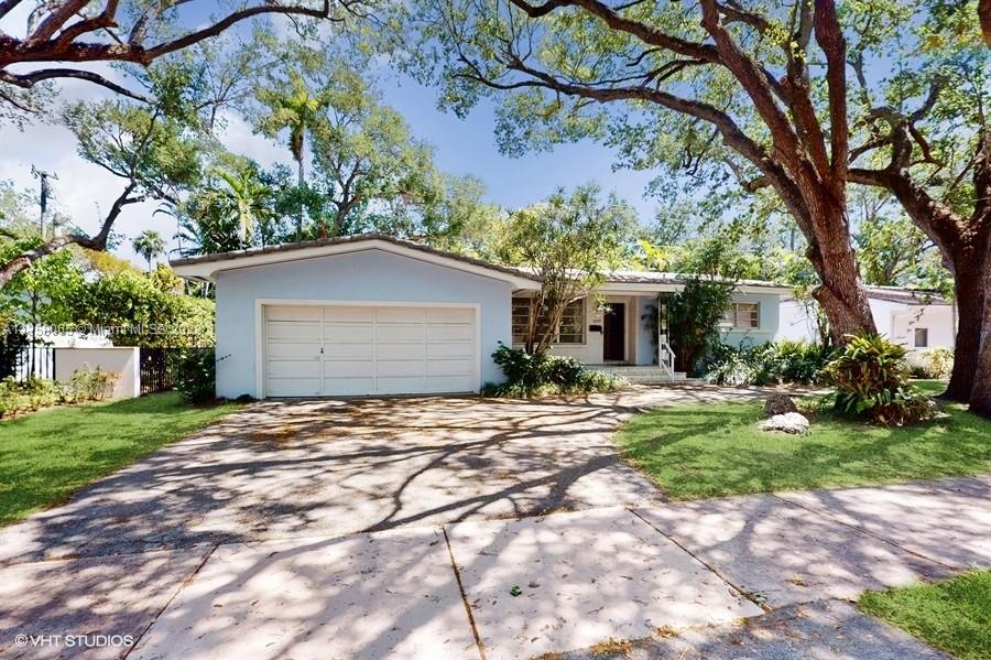 First time on the market! One owner made this home very special. Well thought out details throughout. Welcoming porch at the entrance. Expansive home with large living room and dining room combination. Family room/sun-room with adjacent screened in porch. Split bedroom floor plan with large master bedroom and walk-in closet, en-suite bathroom that has a walk-in tub. On the opposite side of the home there are two generous sized bedrooms which share a large bathroom. 2-car garage. Ideal for a buyer that is looking to get into the Sunset Elementary School boundaries. The neighborhood is quiet and peaceful. Living in this home brings you to all that is good in Coral Gables. Roof in 2009. Septic system front of the home. Floor plan in pictures.