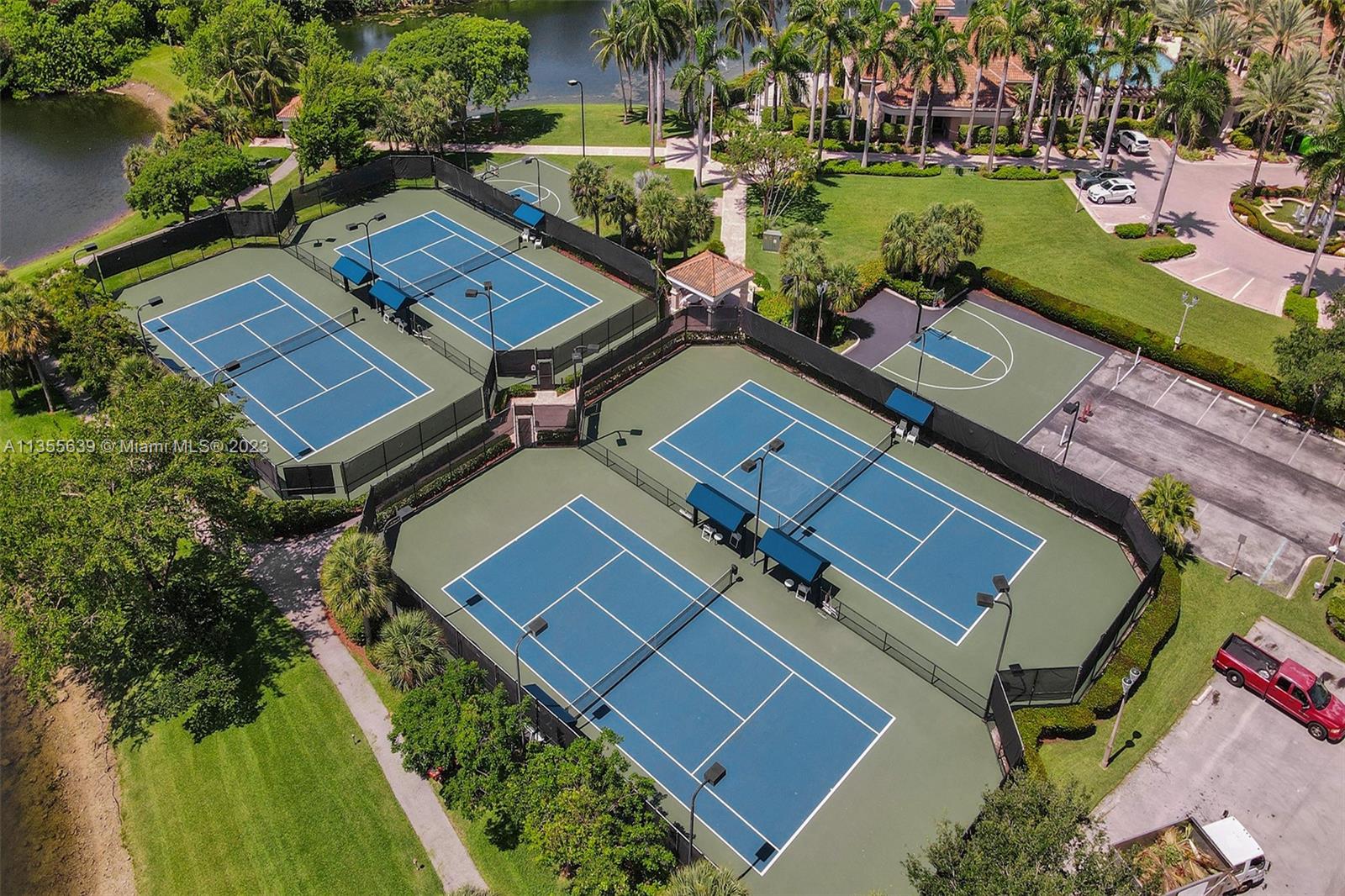 4 Tennis Courts and 2 Basketball Courts