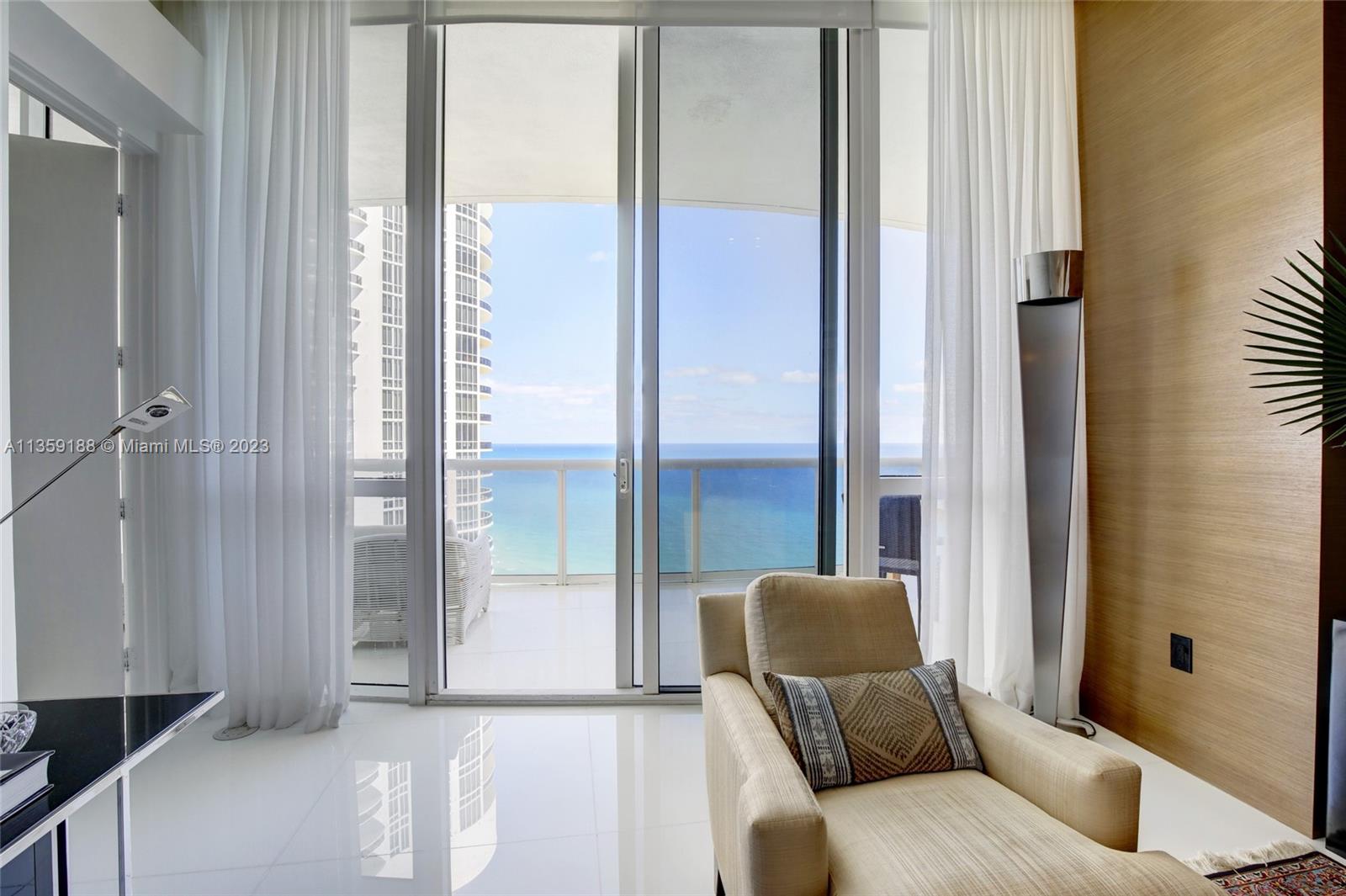 Living room with ocean view