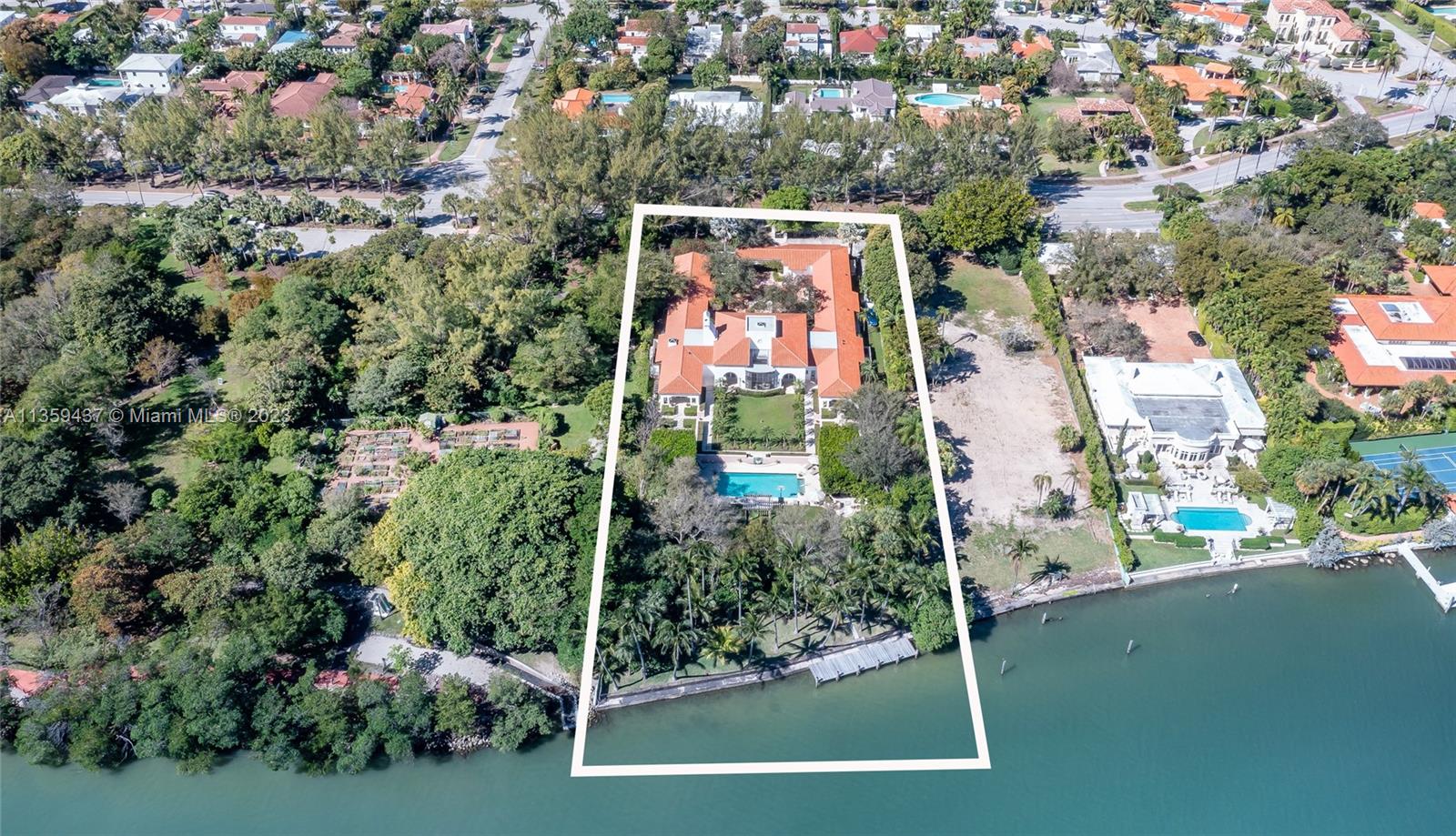 Nestled on a sprawling 1.3-acre waterfront lot, this magnificent Miami Beach property offers endless possibilities. Featuring 6 spacious bedrooms. 7.5 bathrooms, 40 ft dock and 3 car garage, , this home boasts over 12,359 total square feet of living space. The home is situated on a vast 58,650 square foot lot with spectacular water views, providing a serene and tranquil oasis. The property offers exceptional potential for outdoor living and entertaining. This one of a kind property presents a rare opportunity for those seeking to create their dream waterfront estate in Miami Beach.