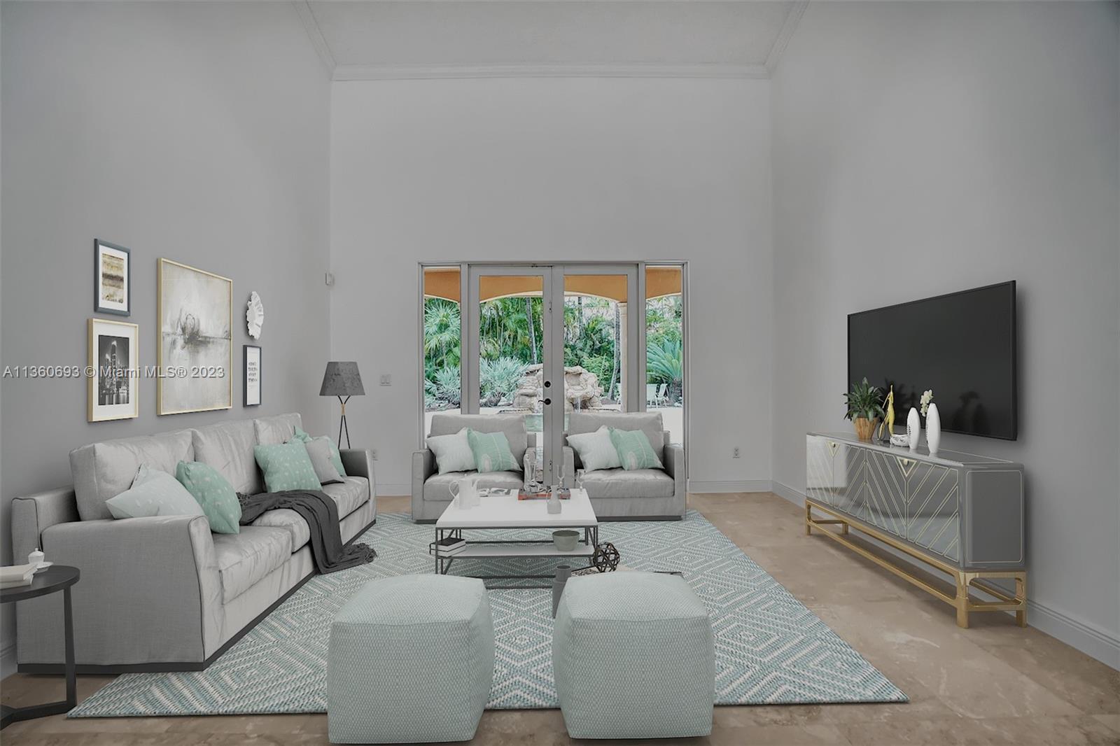 Virtually Staged Living Room