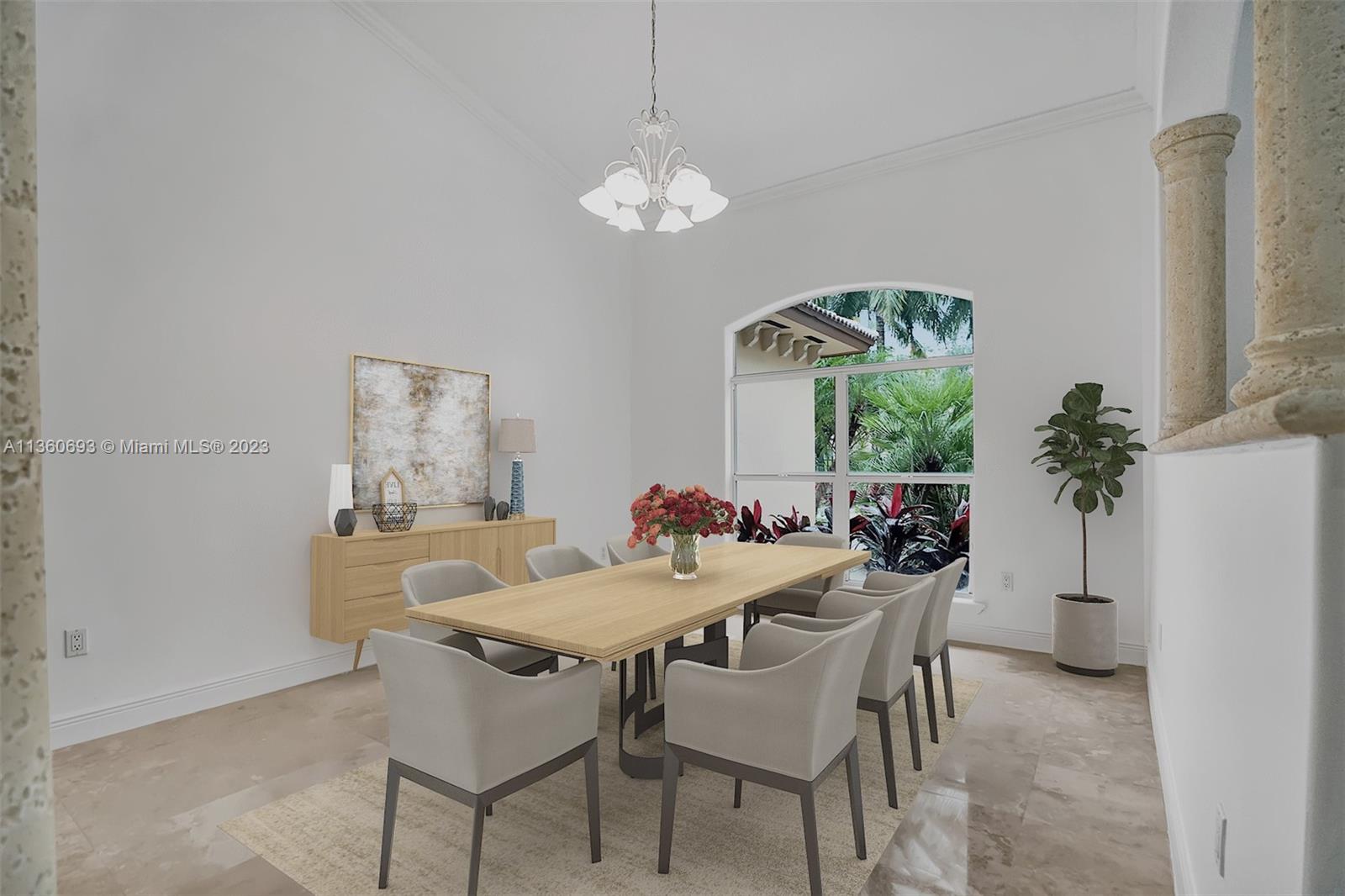 Virtually Staged Dining Room