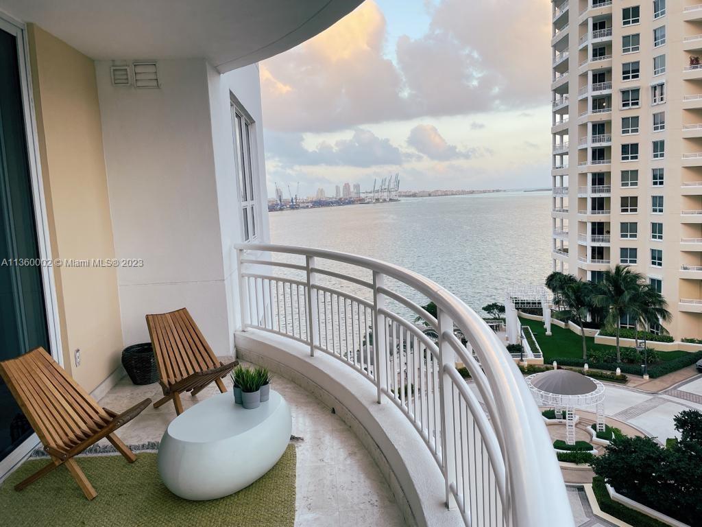 Stunning 1087 SFT - 1 Bed, 1 Bath & 1/2 Bath with 1 Assigned Parking + valet parking - Beautiful kitchen with new appliances, new W&D and marble floors. Three Tequesta Point Brickell Key condos offer fabulous living on an exclusive island in the very heart of Miami- Featuring it's own amenities, these include Concierge, Indoor Basket Ball in Outstanding 2 Level fitness center overlooking Bay and Swimming Pool, Jacuzzi, Spa, party room, BBQ area, squash, racquetball courts, and Tennis Courts -. All in sight of the Ocean -24 hour gated security -  Breathtaking views of the Brickell skyline.
