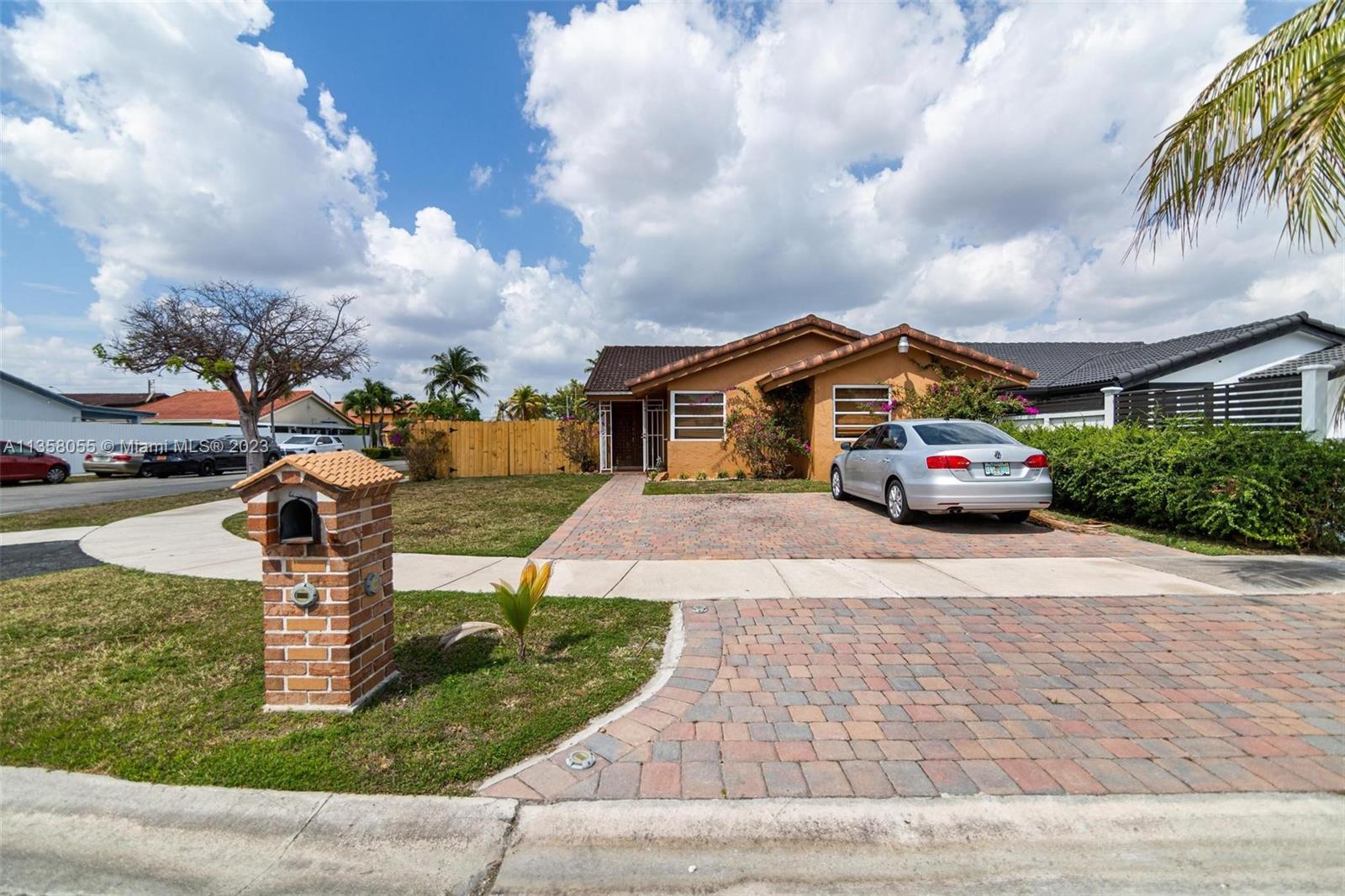 Great 3/2 corner lot home in the Tamiami area! This property features a brand new AC system, new wood fence and new driveway pavers. This home has ample yard space due to it being a corner lot to which the new owner can create their own outdoor sanctuary and entertainment areas. Located close to Islas Canarias, Turnpike, Coral Way,  the 137th Ave Extension and a lot of commercial shopping! Very easy to show! See attachments for Floor plan, Updates & Improvements and 3D tour is available under Virtual Tour!