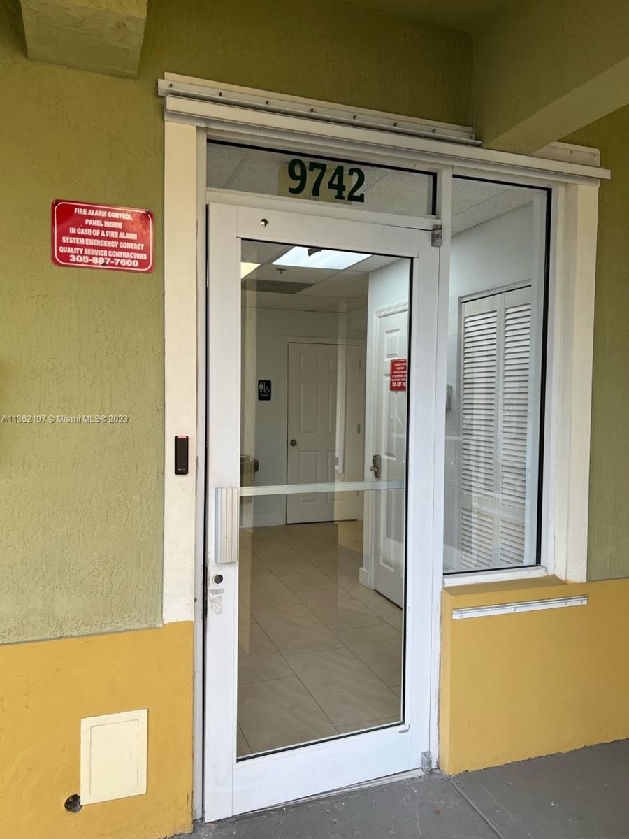 Office space available in Cutler Bay! The space is currently divided into two equal size spaces with one being used as an office and the other as a storage area, but it can easily be turned back into 1 large space. The space has its own AC and access to the 2 common area bathrooms in the foyer. Nicely maintained and professionally managed building. Located East of Us-1. Plenty of parking. Great visibility with building overlooking 184th Street. Building is monitored with security cameras.