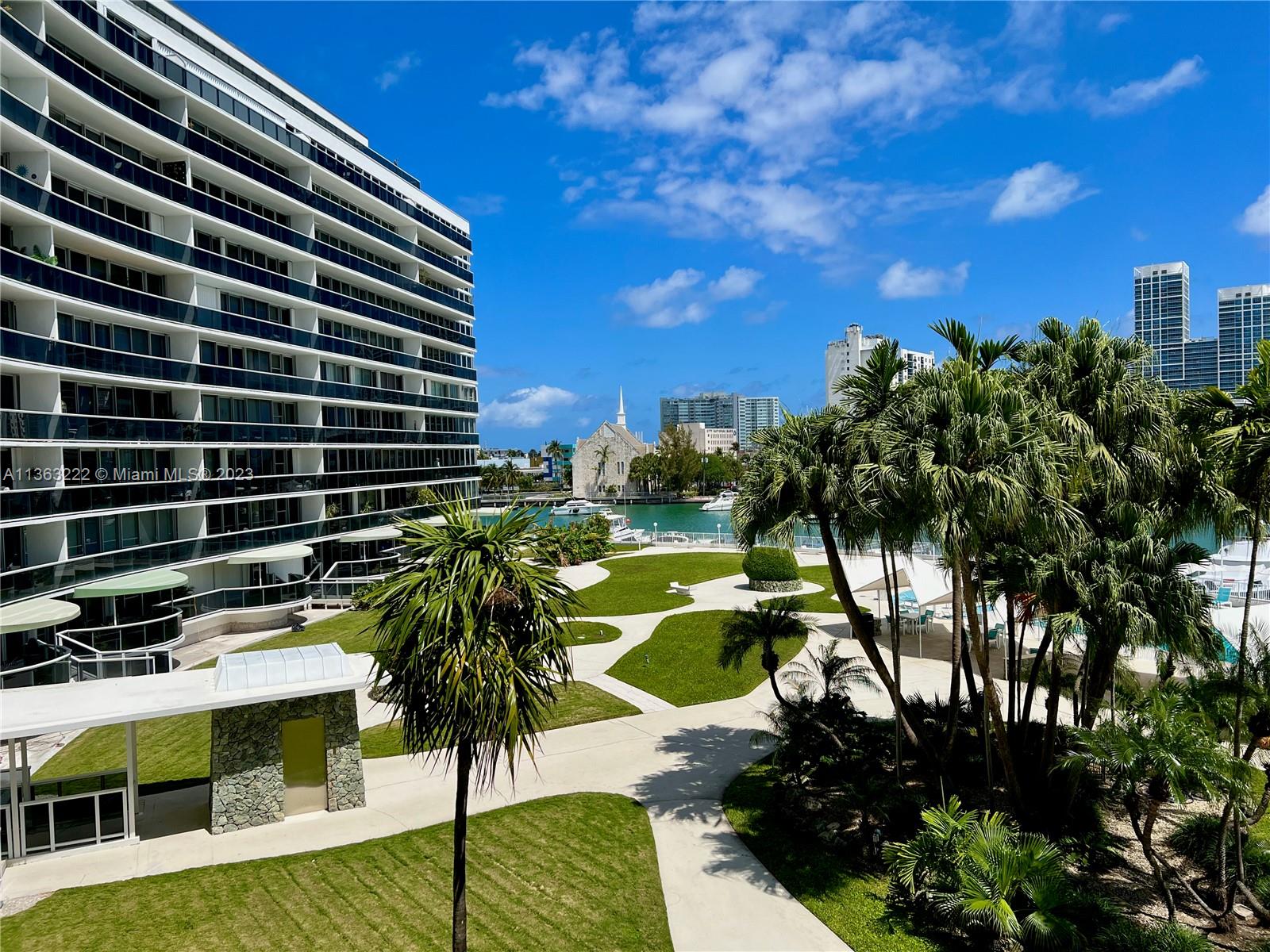 Cheapest 2 bedroom in the building.(very large, 1,550 sf). Spectacular view from every corner of the unit. Unit is in original condition. This oversized bay front residence is a hidden jewel of Miami Beach in the historic MIMO architecture King Cole. Olympic size heated pool, gym, marina, 24/7 doorman, security and valet. Walking distance to beach, restaurants, supermarkets, and shops. Dock slip visible from the unit available for rent or sale. One valet parking space is included, 2nd car $75 per month. Maintenance includes all electric, water, internet (250MB), cable TV. It will not last !!! EZ to show !!