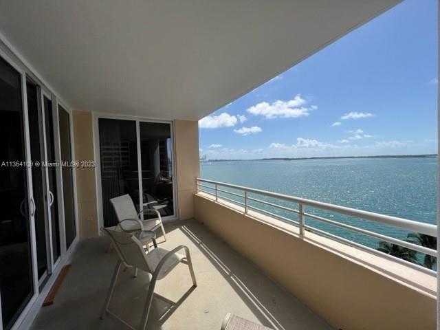 Enjoy luxurious Island living at prestigious Two Tequesta Point, at Brickell Key rarely available largest 2 bedrooms, 2.5 baths + Den. This spacious apartment offers 1884 sq ft with double door entry foyer. Stunning direct views to the Bay. Miami Beach, the port of Miami, Fisher Island, and Key Biscayne. Both bedrooms have balconies and in suit baths. Very large eat in kitchen with laundry. Lots of closets. State of the art resort style two story fitness center with indoor racquetball, aerobics, massage room. Bayfront Pool, Jacuzzi, BBQ and Club room. Playroom, two conference rooms and tennis courts. Tequesta 2 has 24/7 gated security, lobby, and elevators. Scenic 1.3 mile walk path around the Island and complimentary guest valet parking.