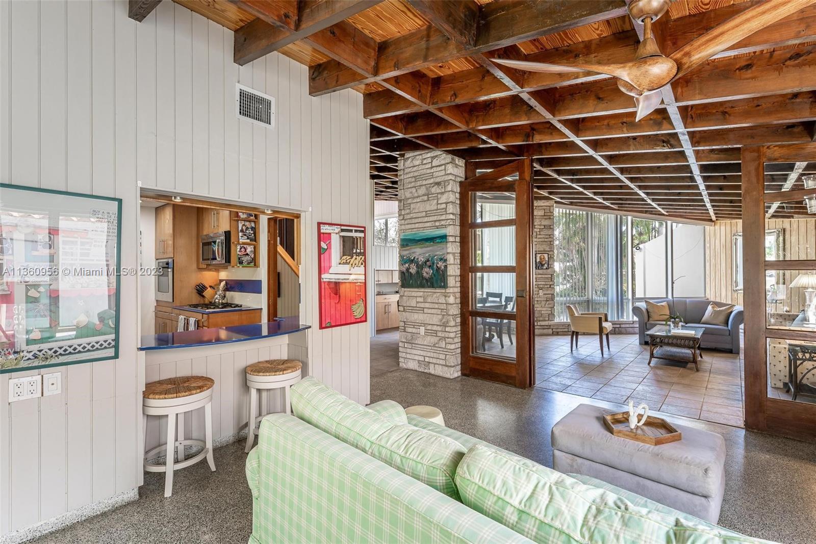 View of great room, kitchen is on right.