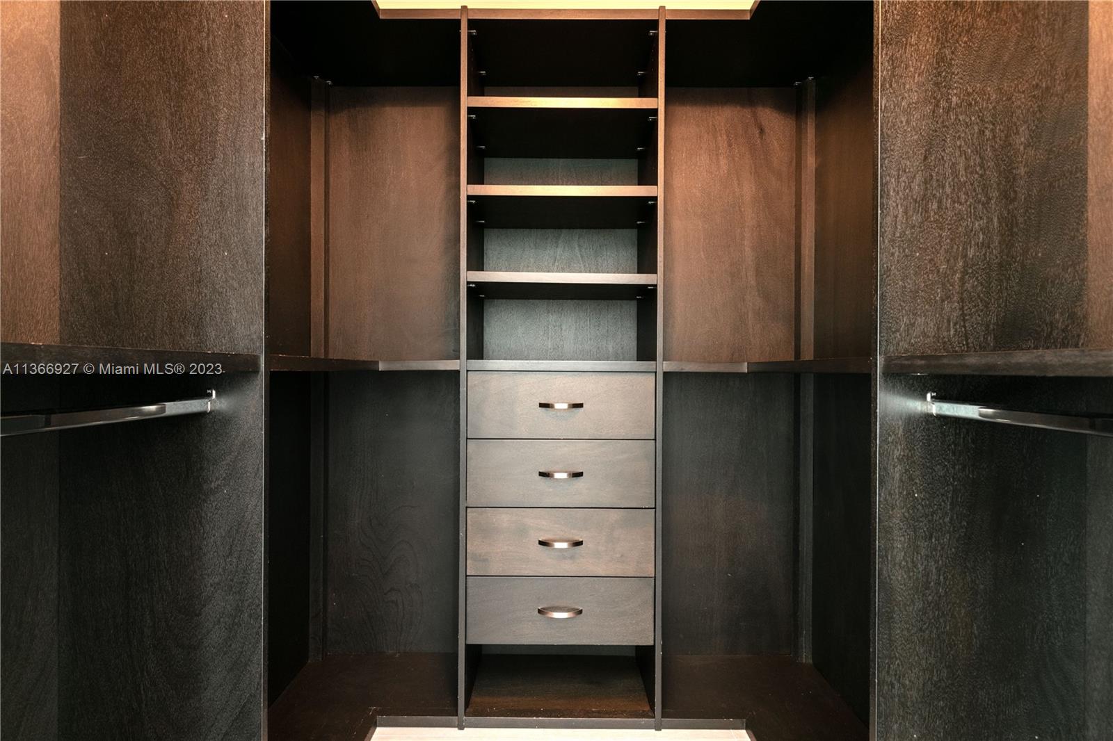 Built-in walk-in closets.