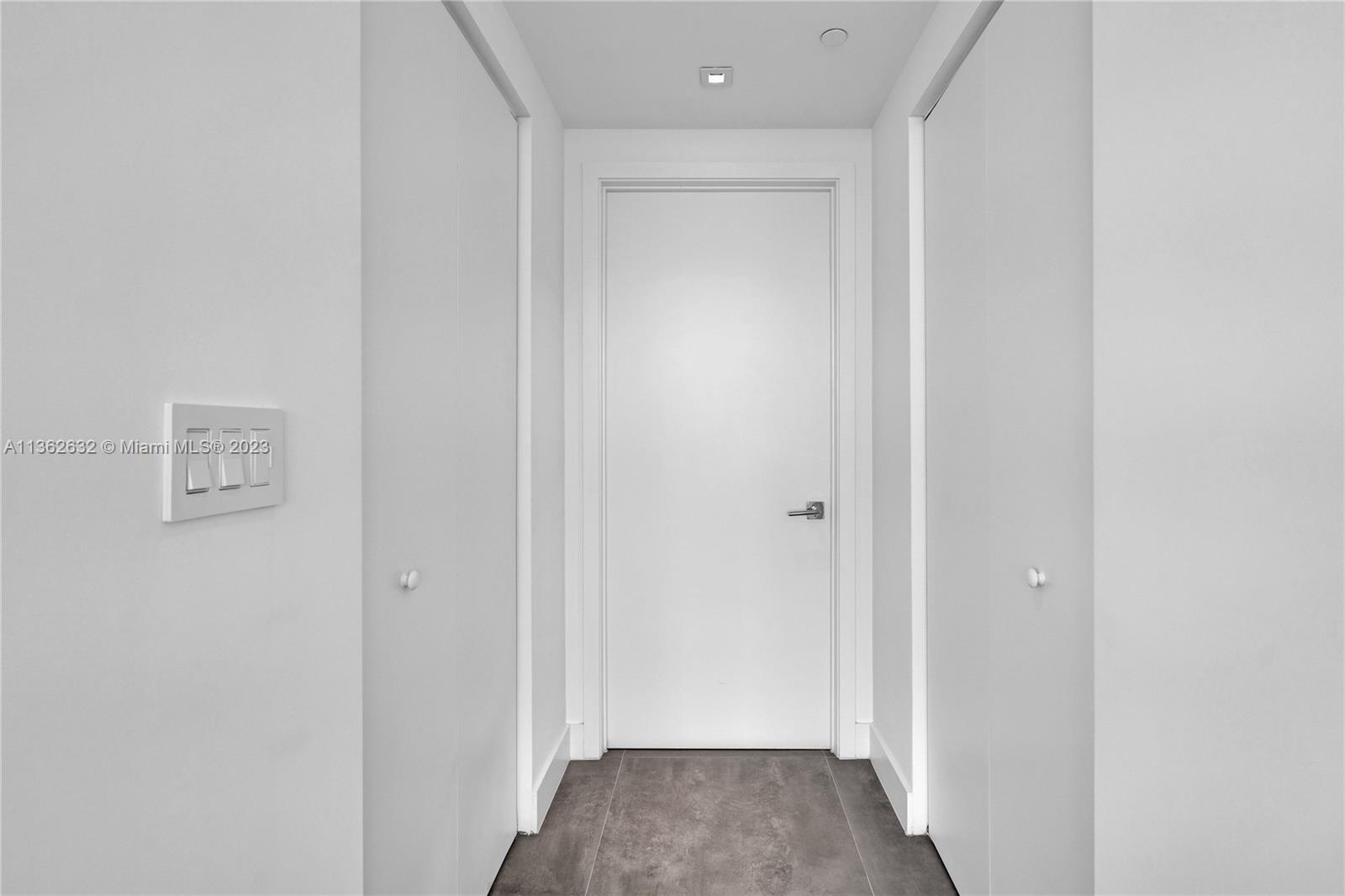 Master bedroom bathroom and his and hers walk-in closets.