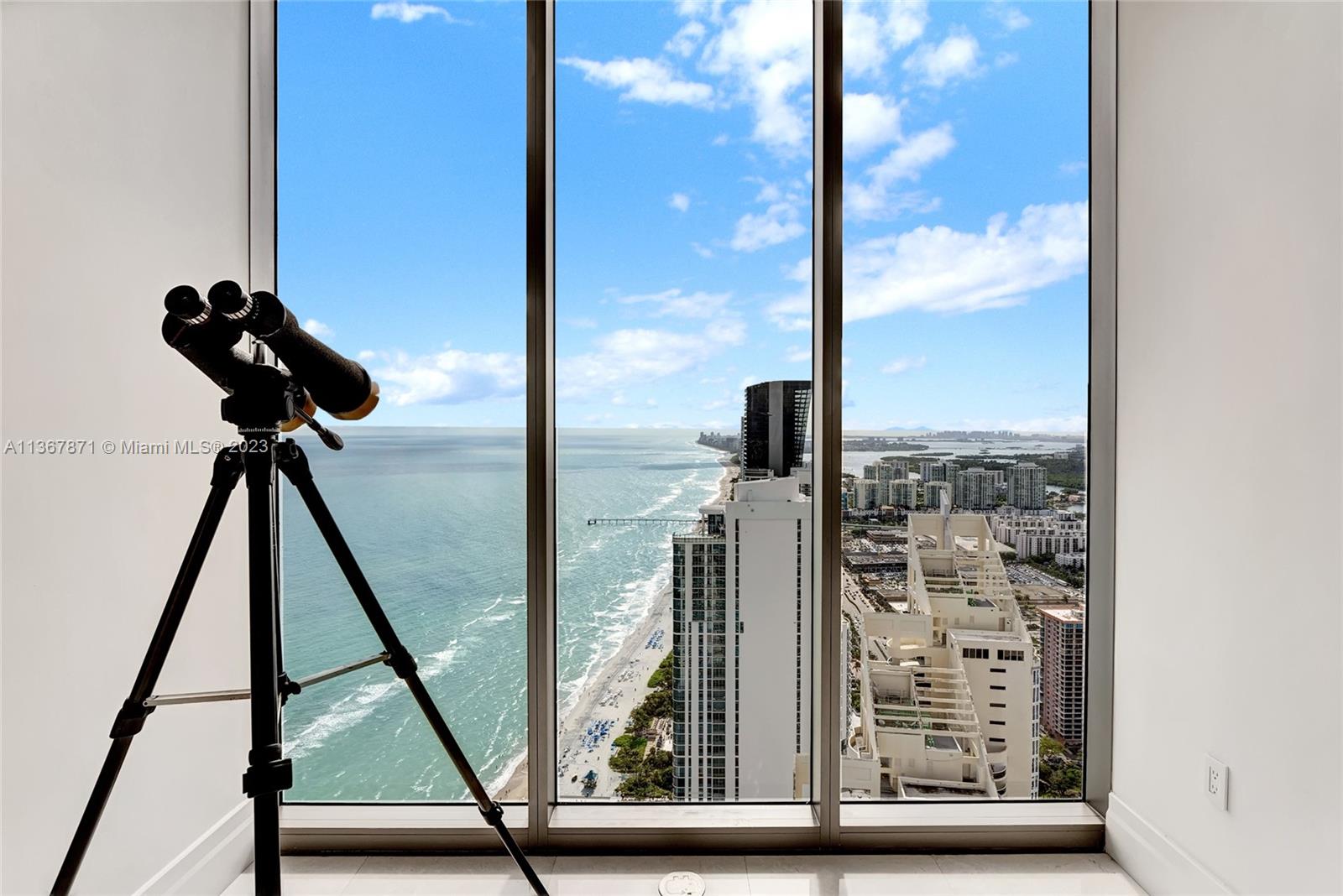 Views straight to downtown Miami where the skyline is stunning.