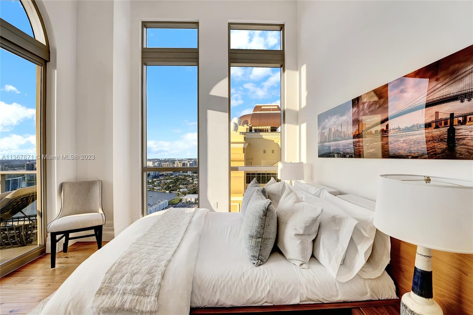 Bedroom 3 with incredible views of the intracoastal