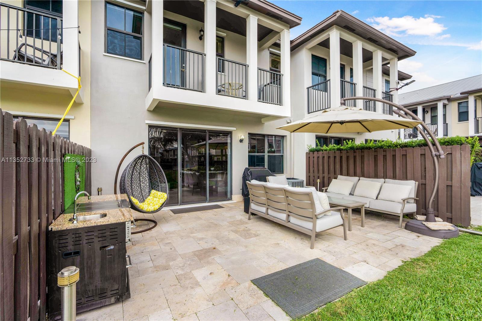 Patio with flooring upgrade