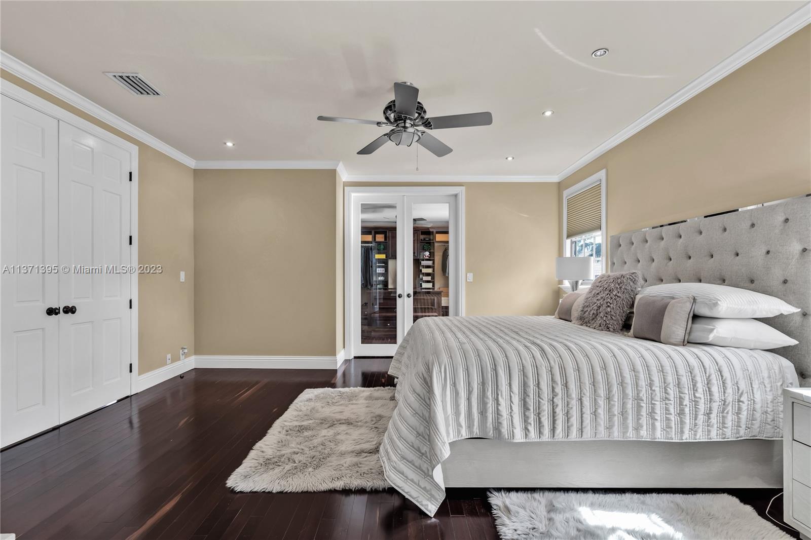 Master Bedroom with the Entrance to Bedroom #5 Converted into a Walk-in Modular Wood Closet