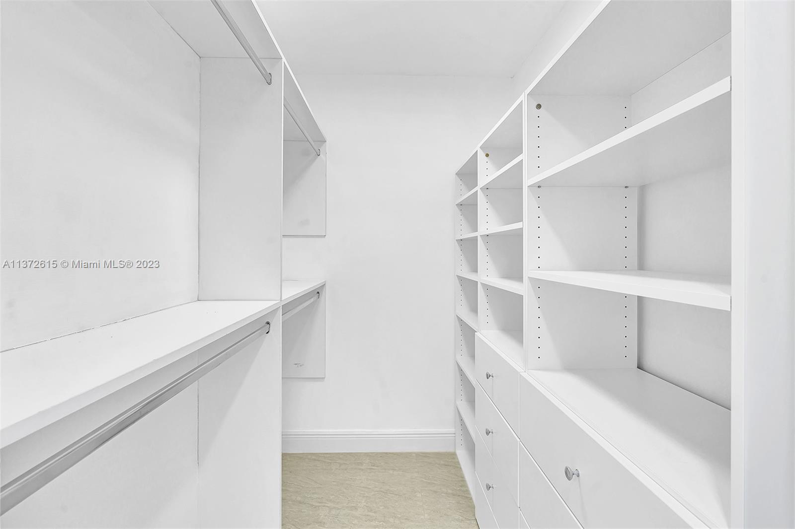 Master bedroom walking closet.