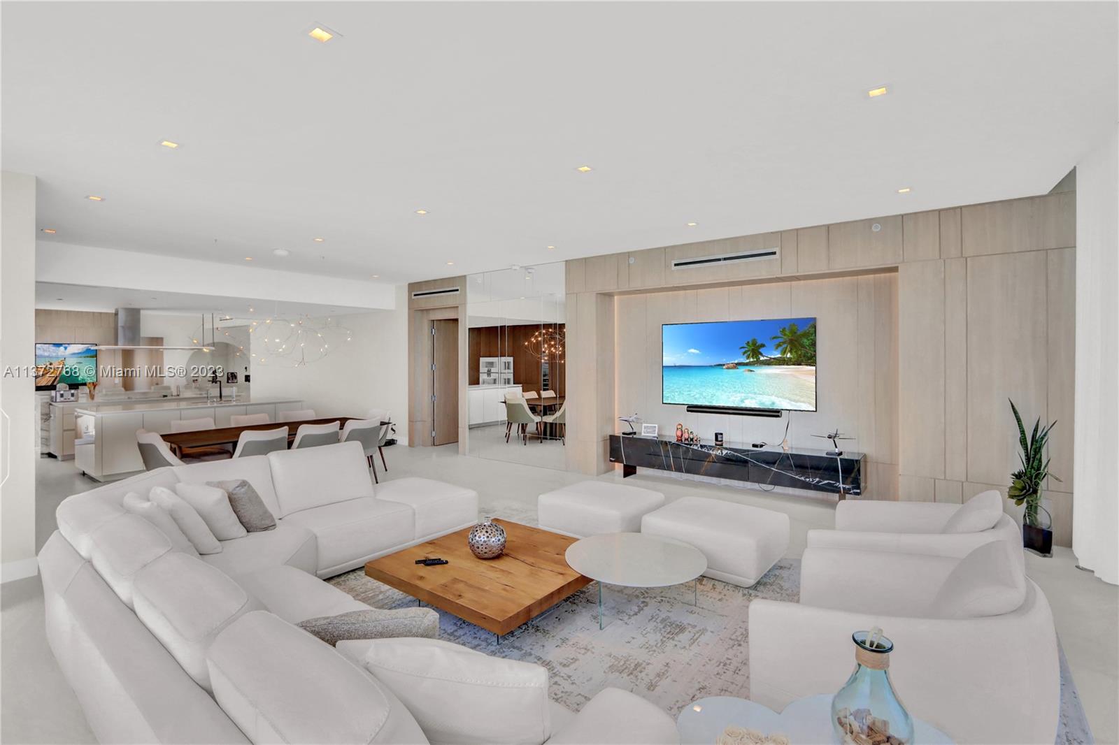 Spectacular residence showcasing a flawless contemporary design style exemplifying the ultimate Miami luxury lifestyle. Enter through your private elevator into spacious foyer. Dream custom chef's kitchen with imported Snaidero Italian Custom Cabinetry, top of line Gaggenau appliances. Spectacular owners suite with 2 walk-in closets and spa-like Bathroom. Split floor plan. All motorized blinds. Designer-Interiors by Steve G. Spacious terrace with mesmerizing unobstructed views of the Ocean + Intracoastal which were designed to seamless expansion of living space, offering a true outdoor lifestyle in complete privacy. Too many features to list! A MUST SEE to experience the Miami lifestyle! Turnberry Ocean Club Residences features 70,000 SF of luxury amenities & world-class service!