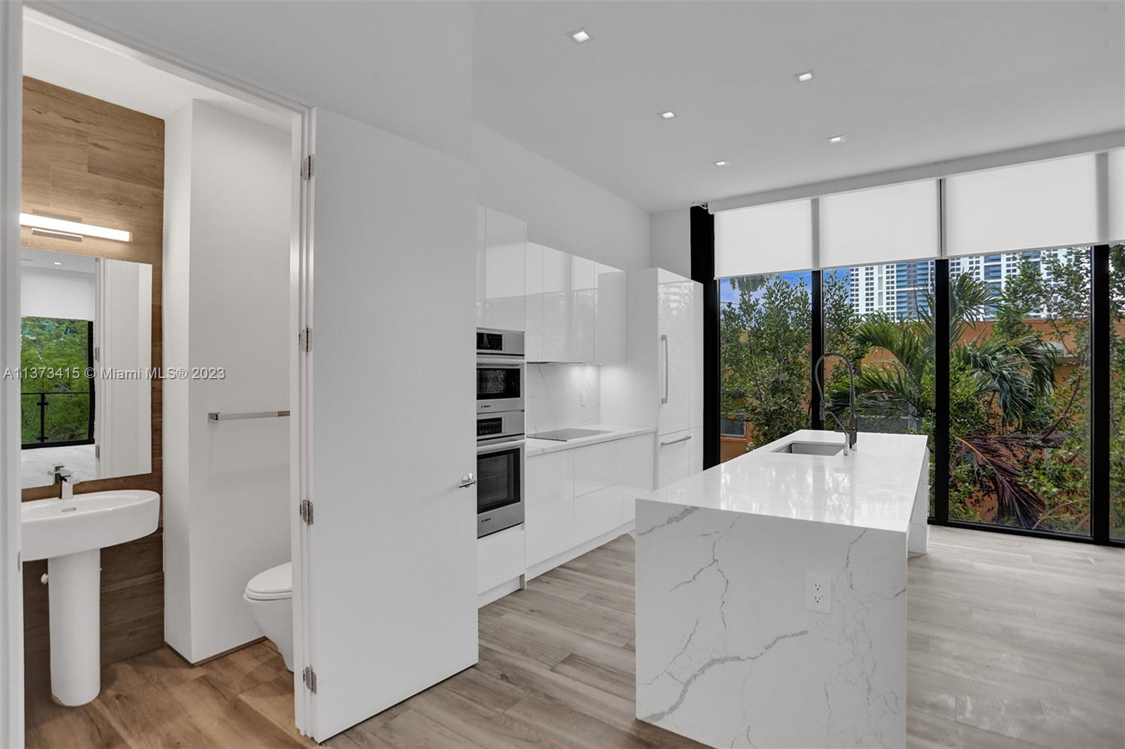 Kitchen and Powder Room