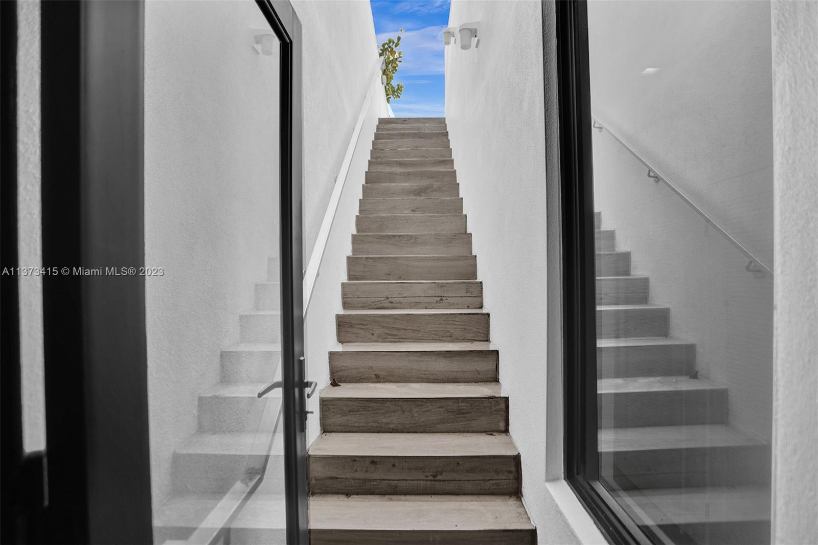 Stairway to the Roof Top Pool