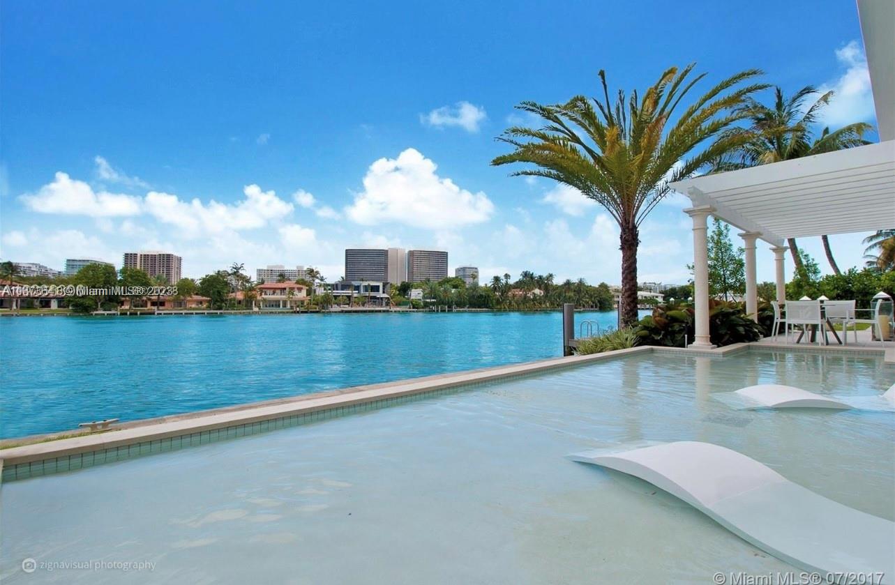 Lounging area in pool