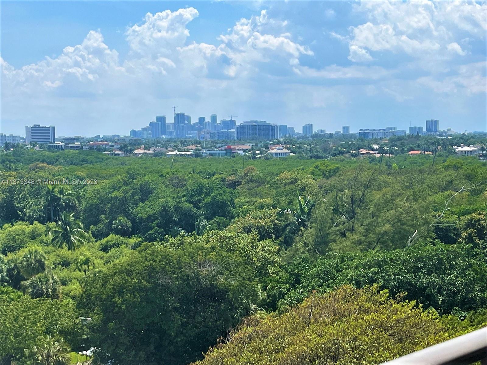 View south to park