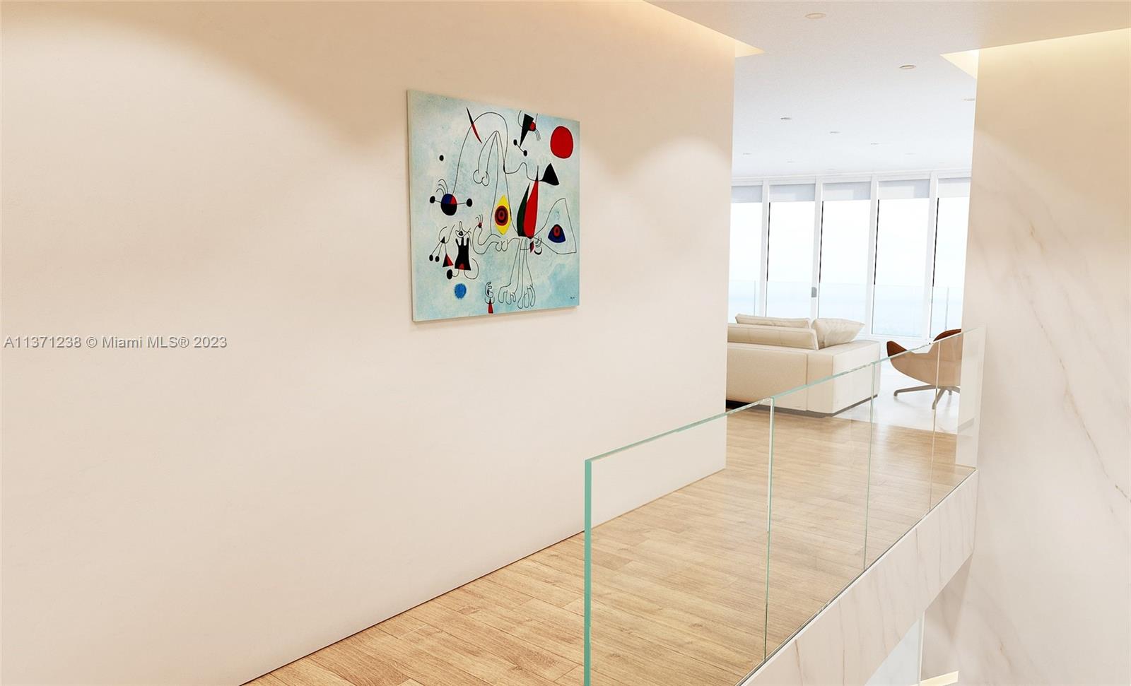 Rendering picture. Second floor landing