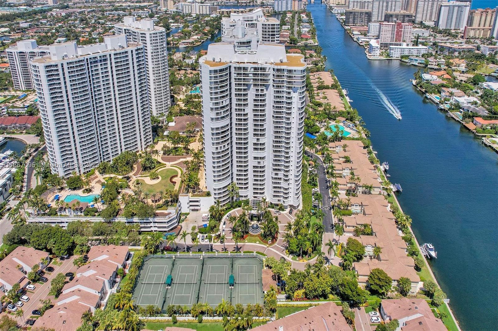 Drone view of tennis courts